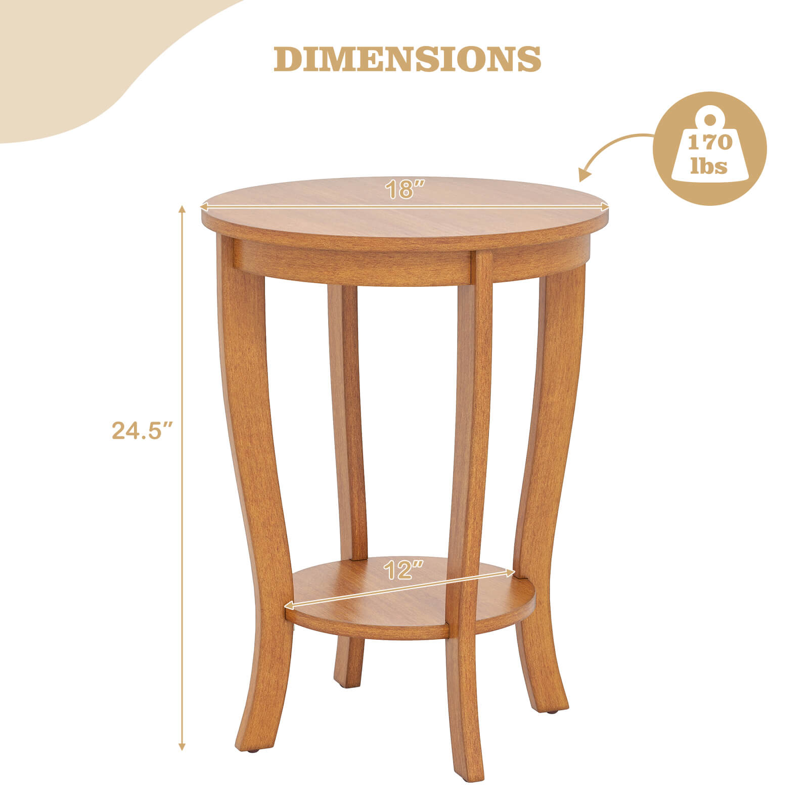 Costway HCST07985 End-Tables - View #2