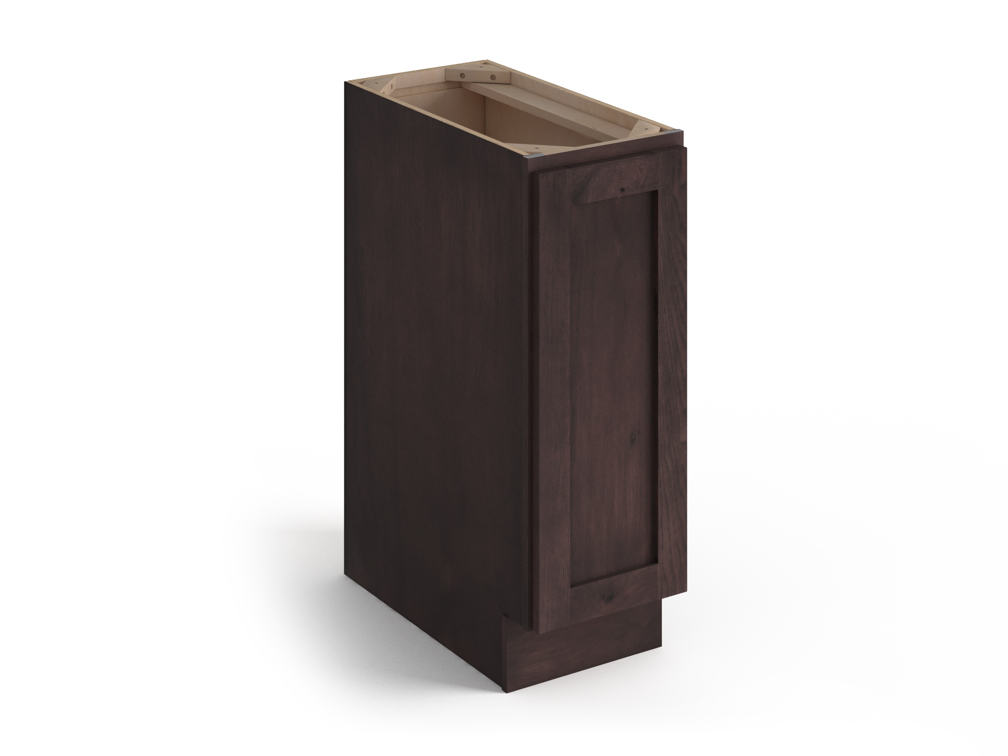 Valleywood Cabinetry 12-in W x 34.5-in H x 24-in D Rustic Hickory Base Ready To Assemble Plywood Cabinet (Flat Panel Shaker Door Style)