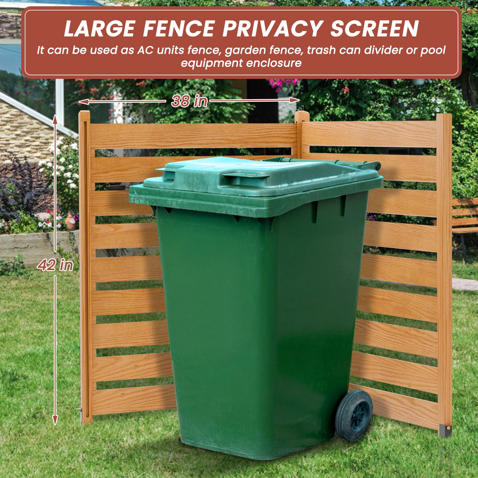 Esazn P1600232-PVC-S-LYU Outdoor-Privacy-Screen - View #2
