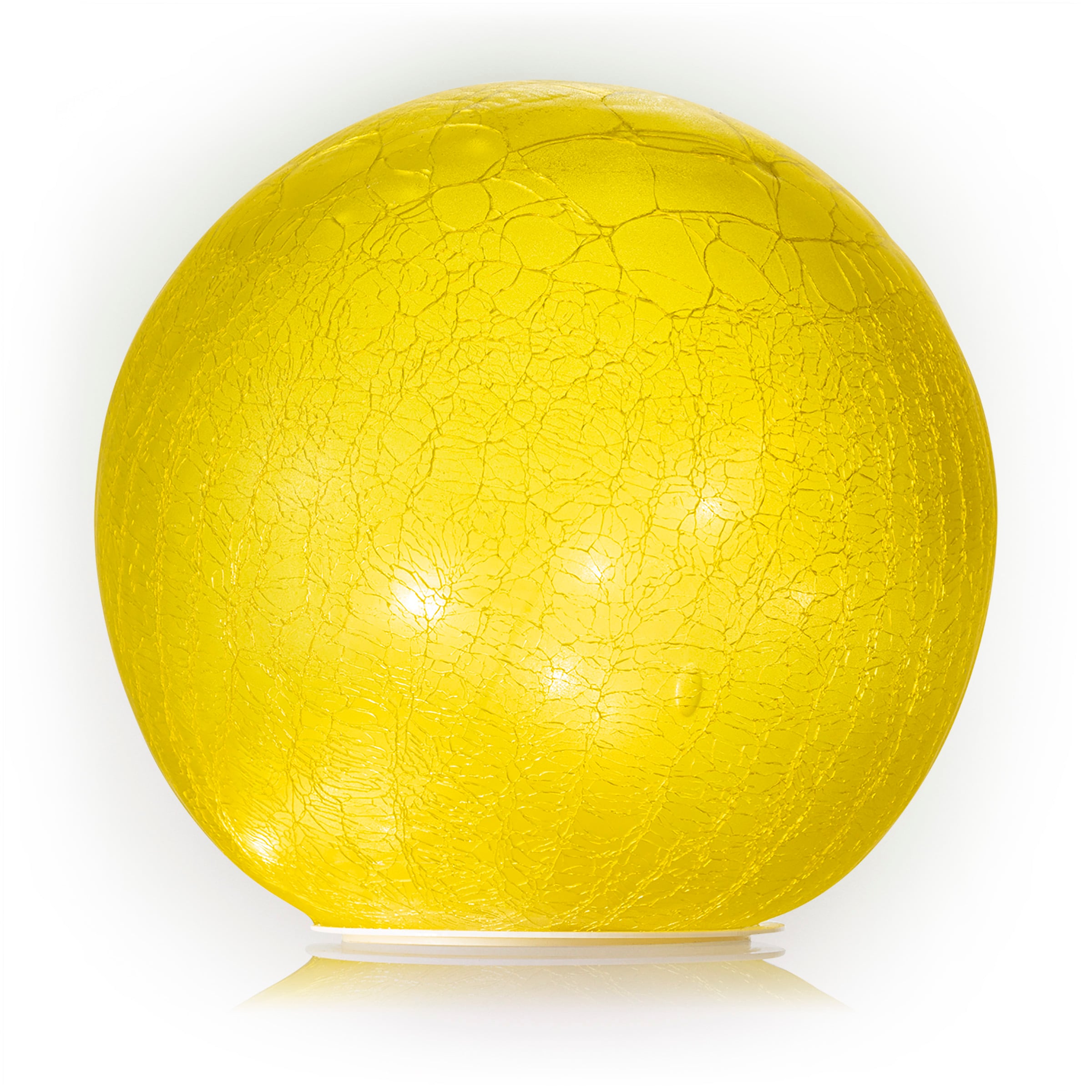 Alpine Corporation HGY382YL-L 7-Inches Diameter Yellow Blown Glass Gazing Ball