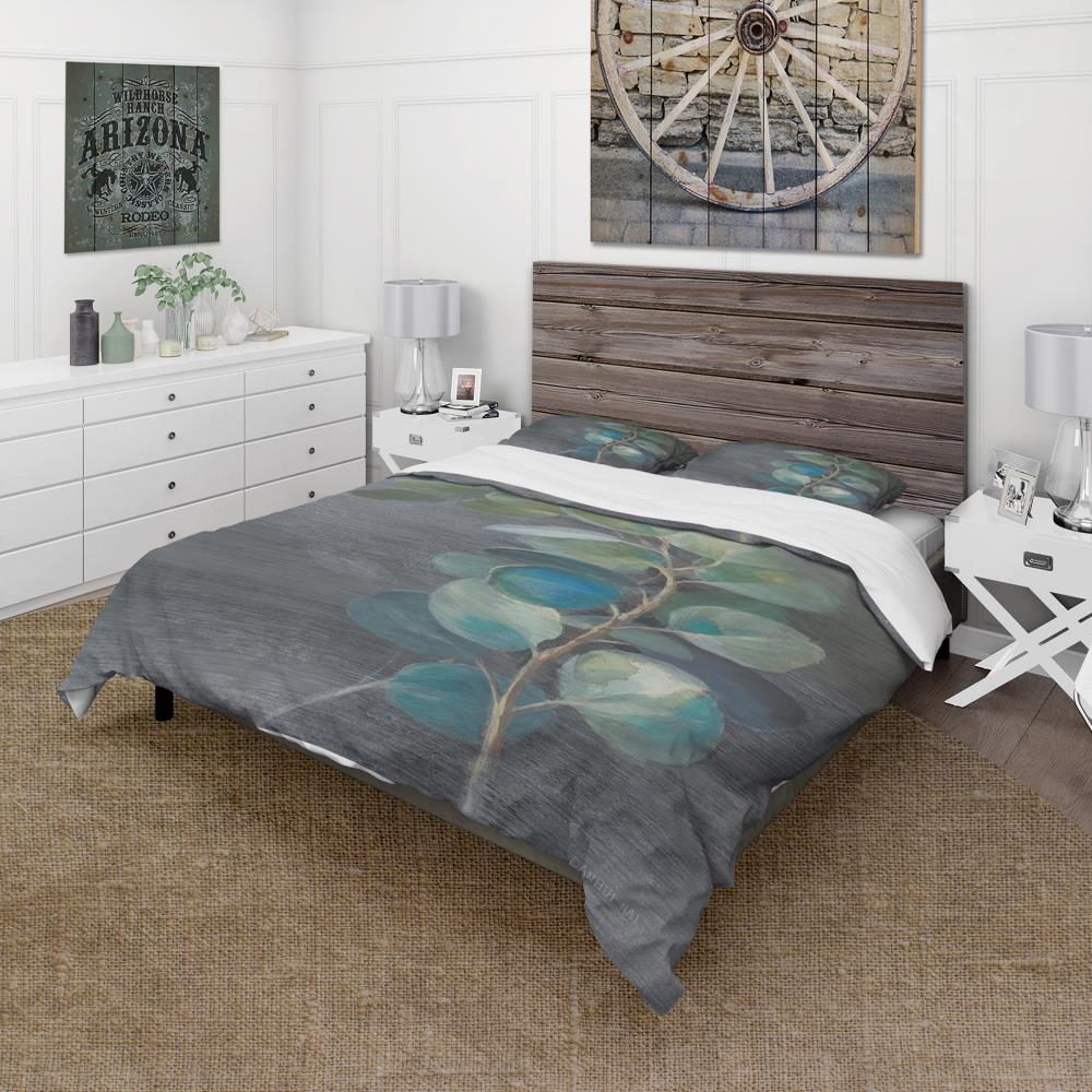 Designart BED30229-Q 3 -Piece Blue Queen Duvet cover Set
