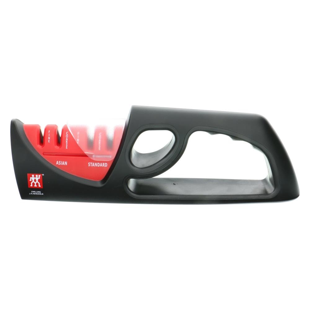 Red Knife Sharpener with Black non-slip grip - Stay sharp Block