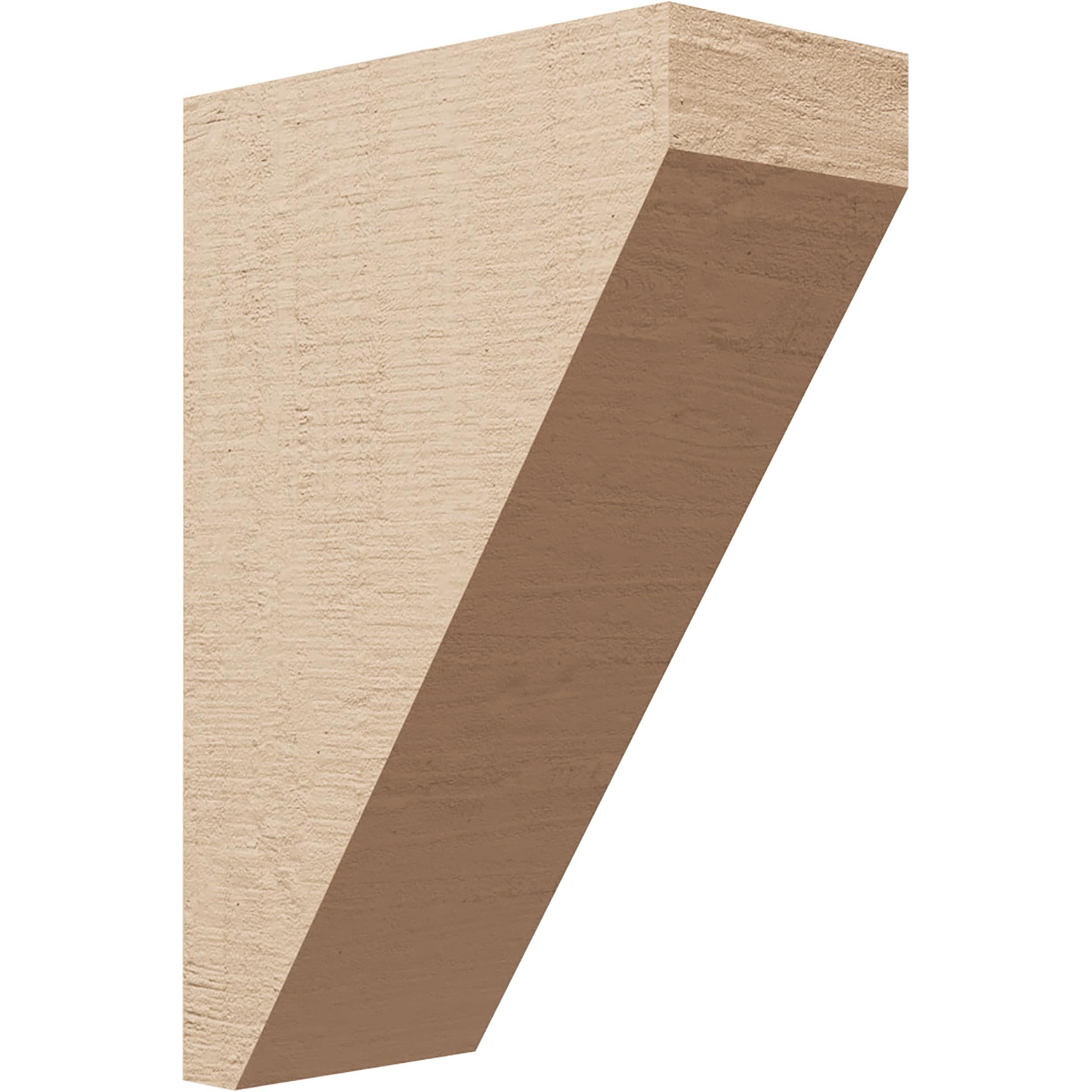 Ekena Millwork CORU06X12X18CONRCPR 6-in x 12-in x 18-in Rough Cedar Woodgrain TimberThane Primed Urethane Paintable/Stainable Corbel