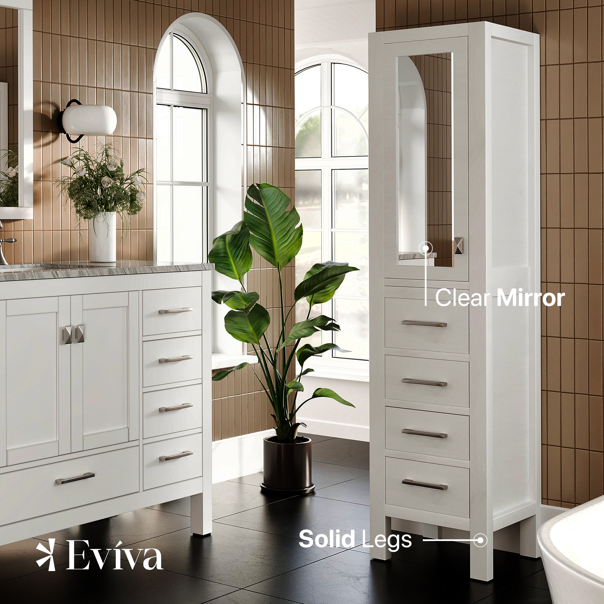 Eviva EVCB412-18WH Linen-Cabinets - View #5