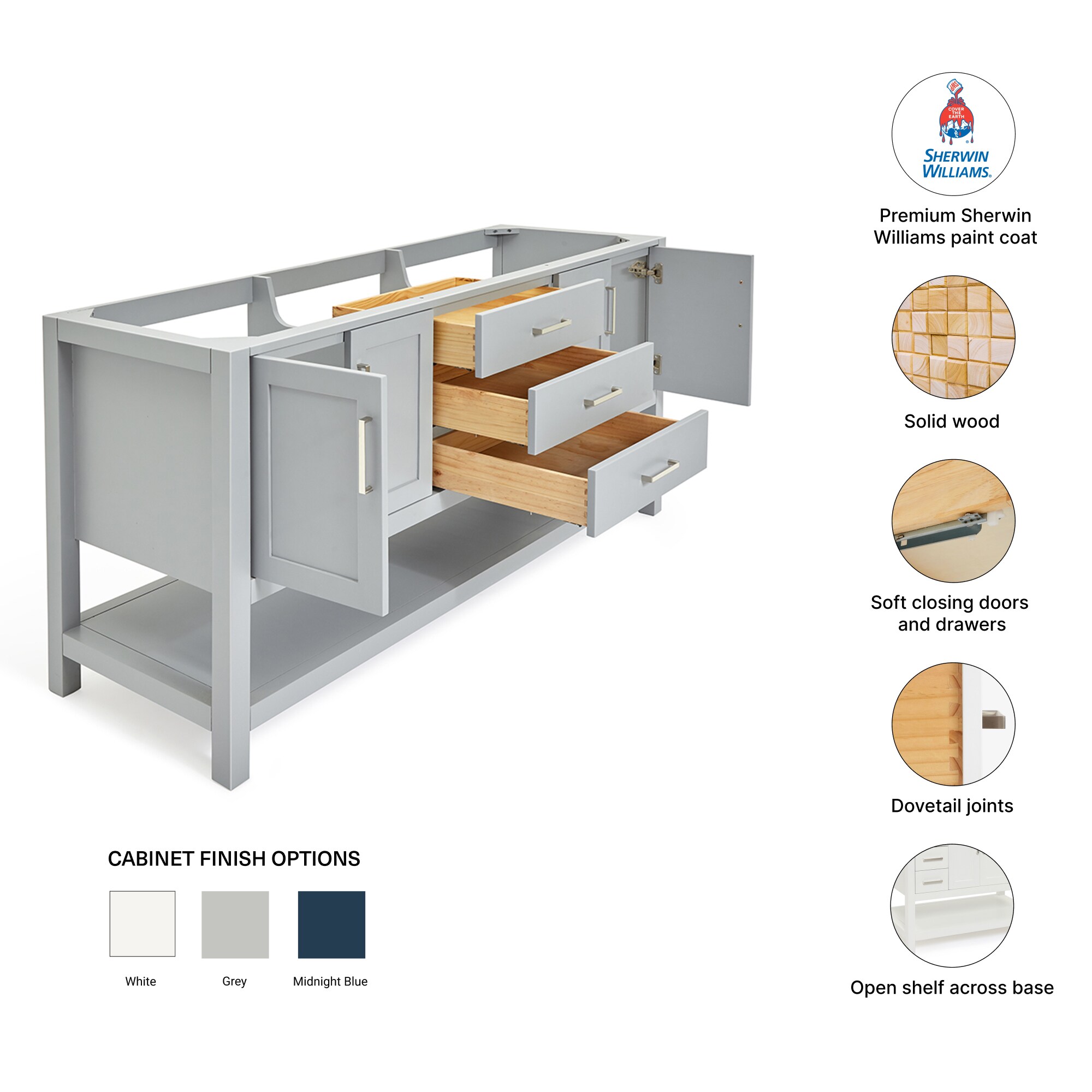 ARIEL S072D-BC-GRY vanities - View #4