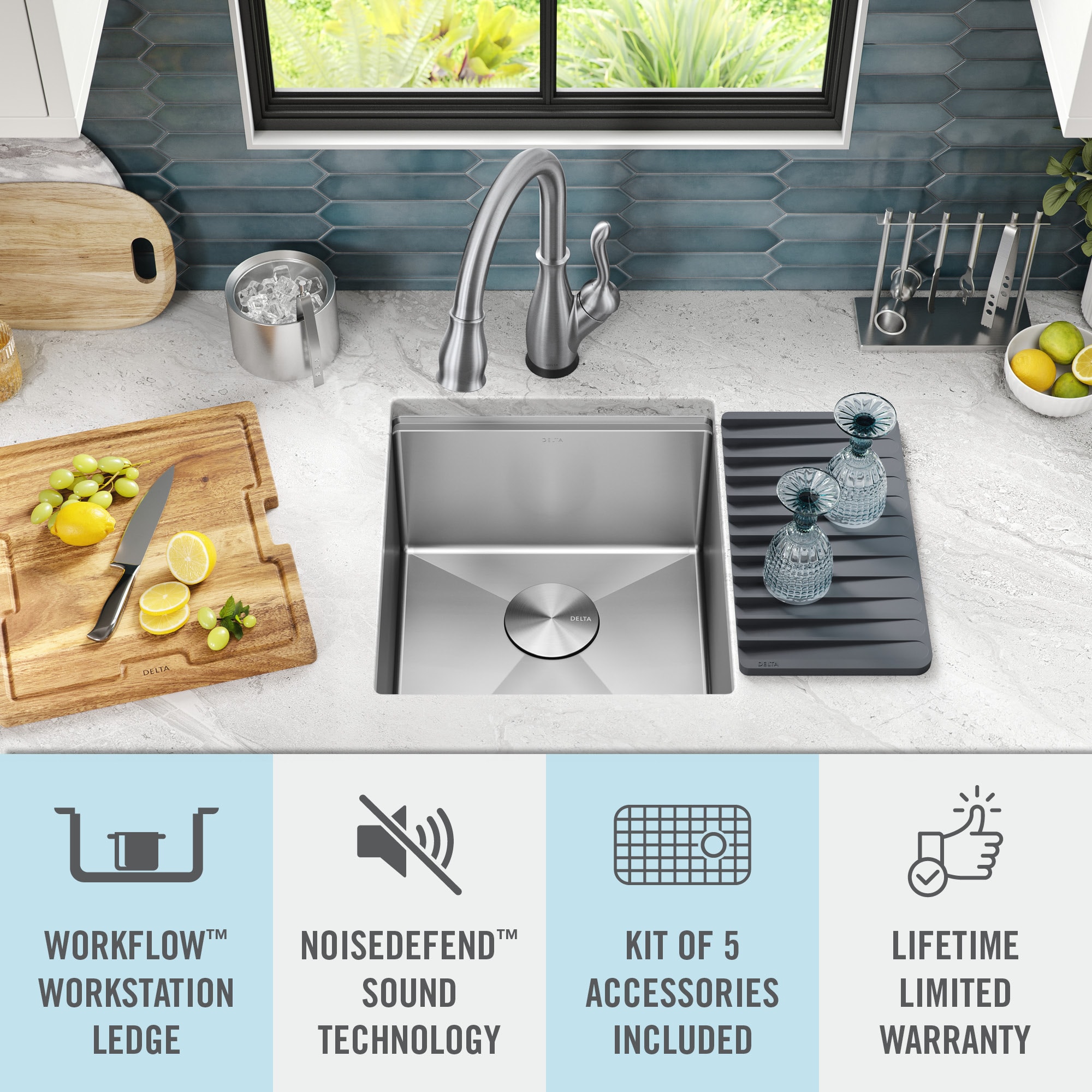 Delta 95B9032-17S-SS Bar-Prep-Sinks - View #2