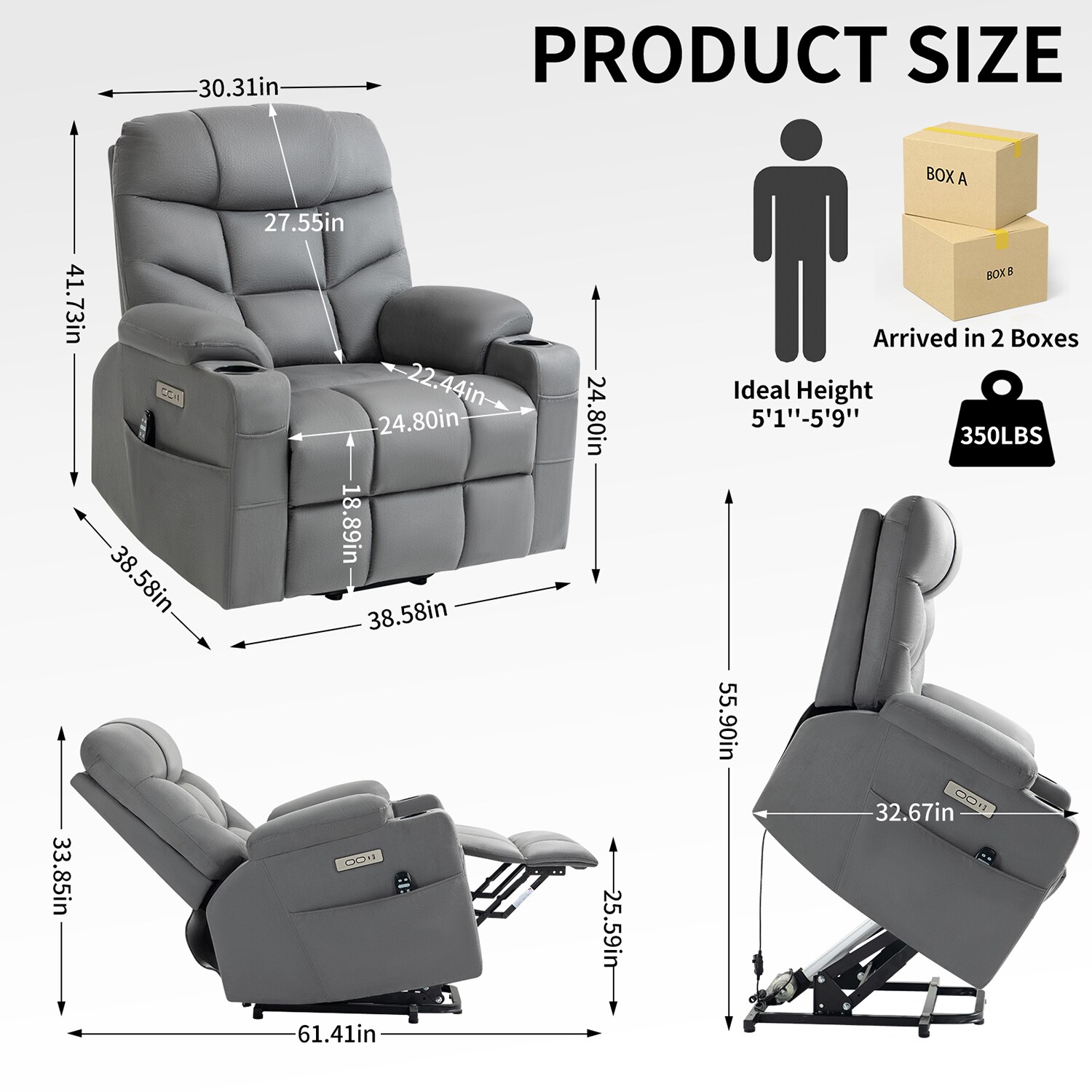 Sumyeg OR-PP038535BAA recliners - View #5