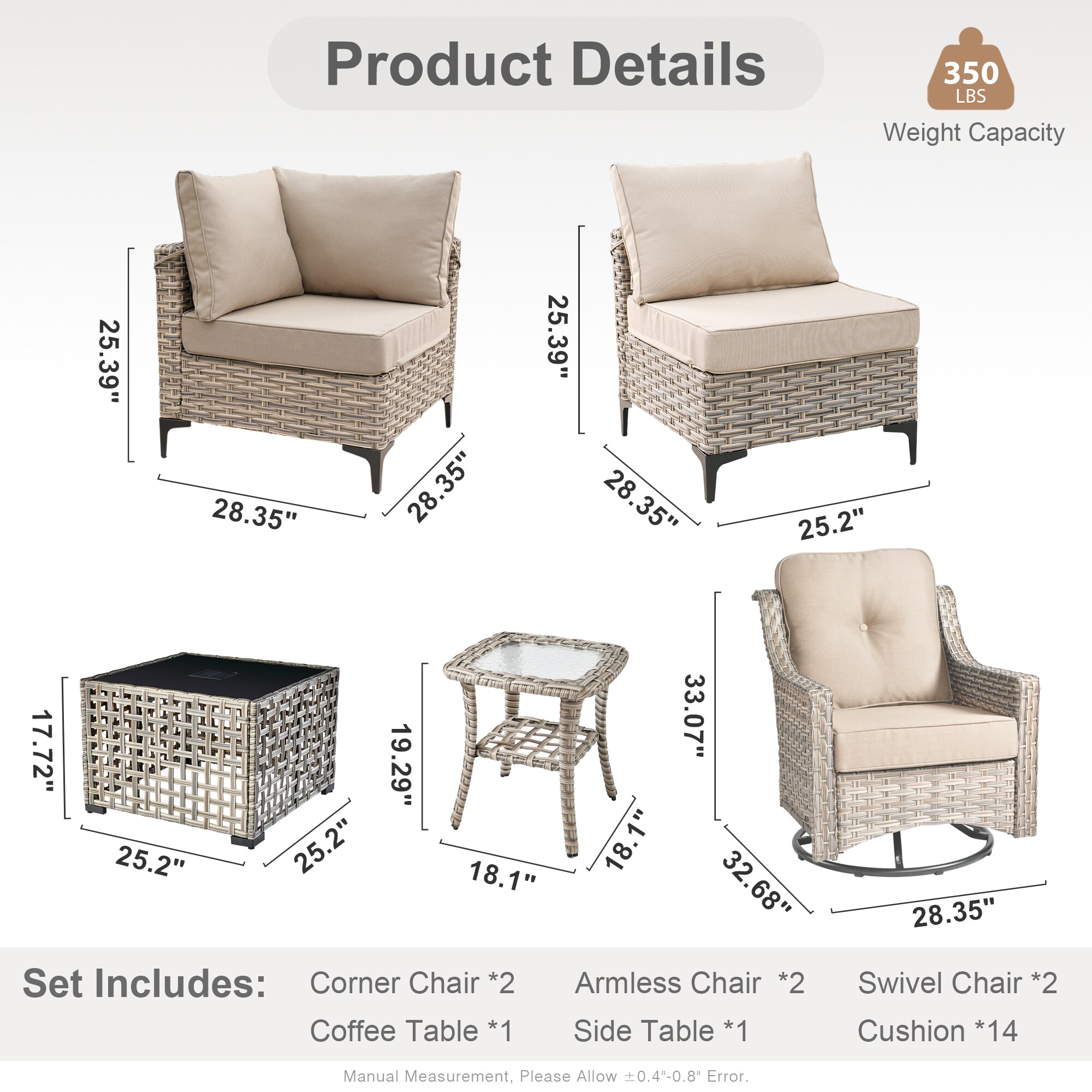 Caodoc L5-YZSKT608-1 Patio-Sofas-Daybeds - View #9