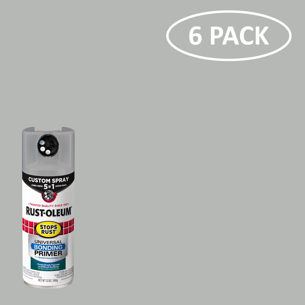 Rust-Oleum Stops Rust 6-Pack Flat Gray Spray Paint and Primer In One ...