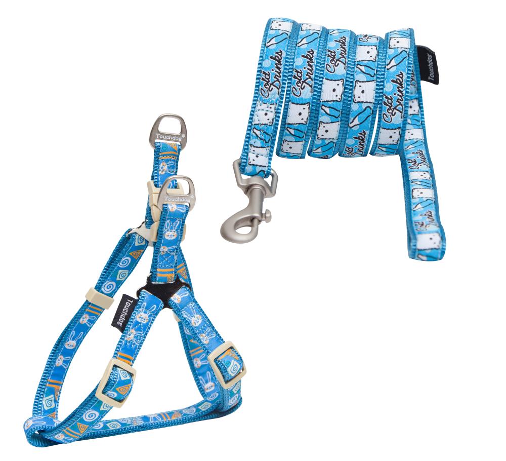 Touchdog HA7BLMD Blue Pattern 4-ft Leash
