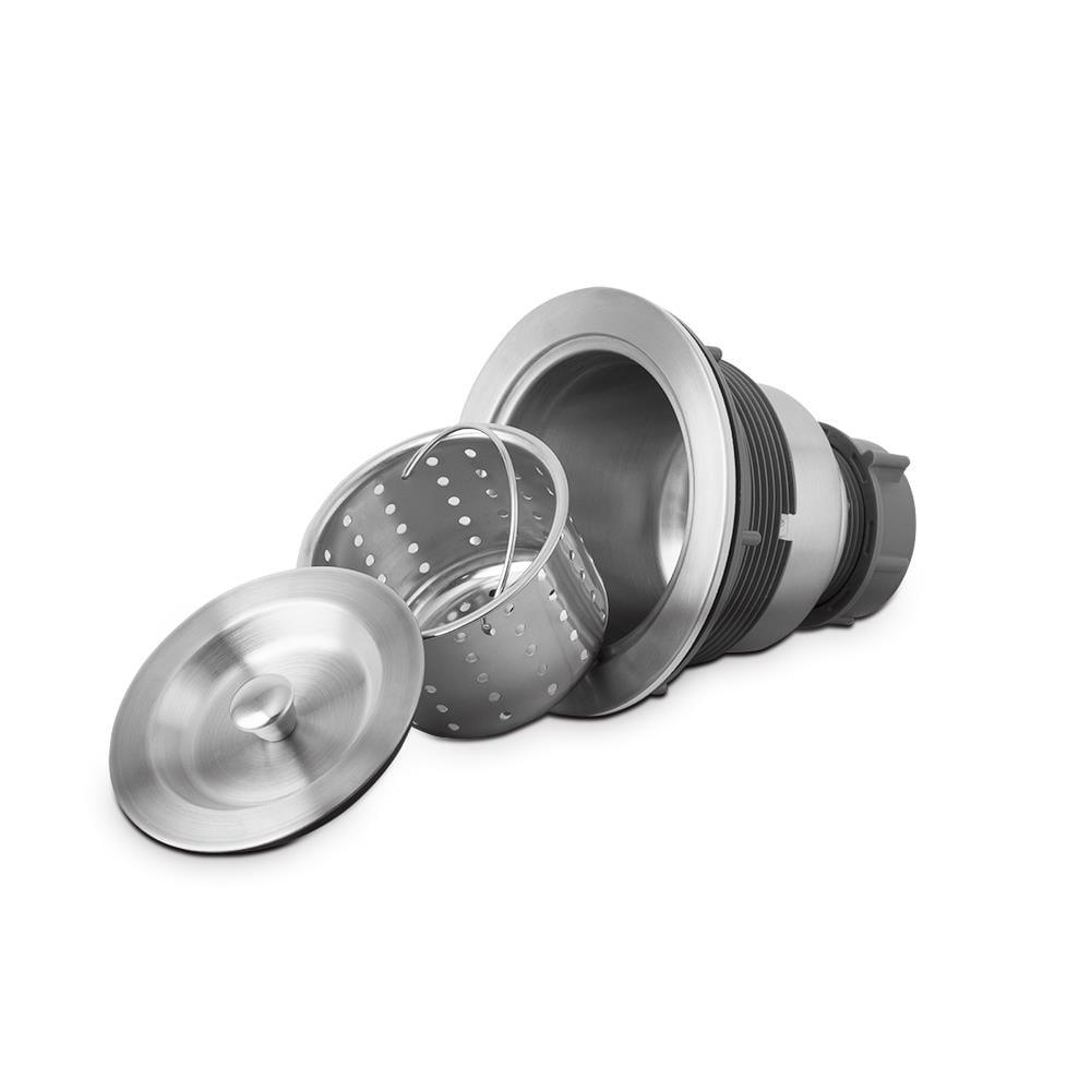 NDA0051 Serene Valley Kitchen Sink Strainer Assembly Complete 304 Stainless Steel Body and Threads with Removable Deep Waste Basket and Sealing Lid