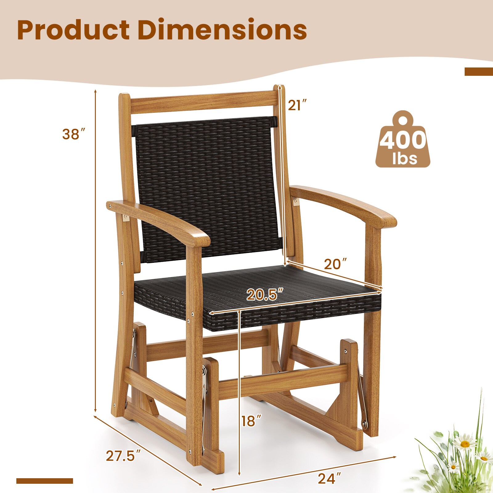 Slickblue D-CO-48837WH Patio-Chairs - View #4