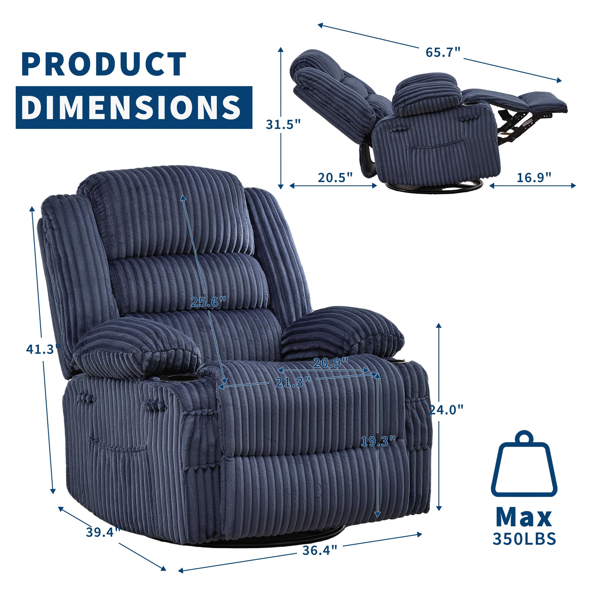 GarveeLife CLJ-CRBRKI7SFWK3AK recliners - View #2