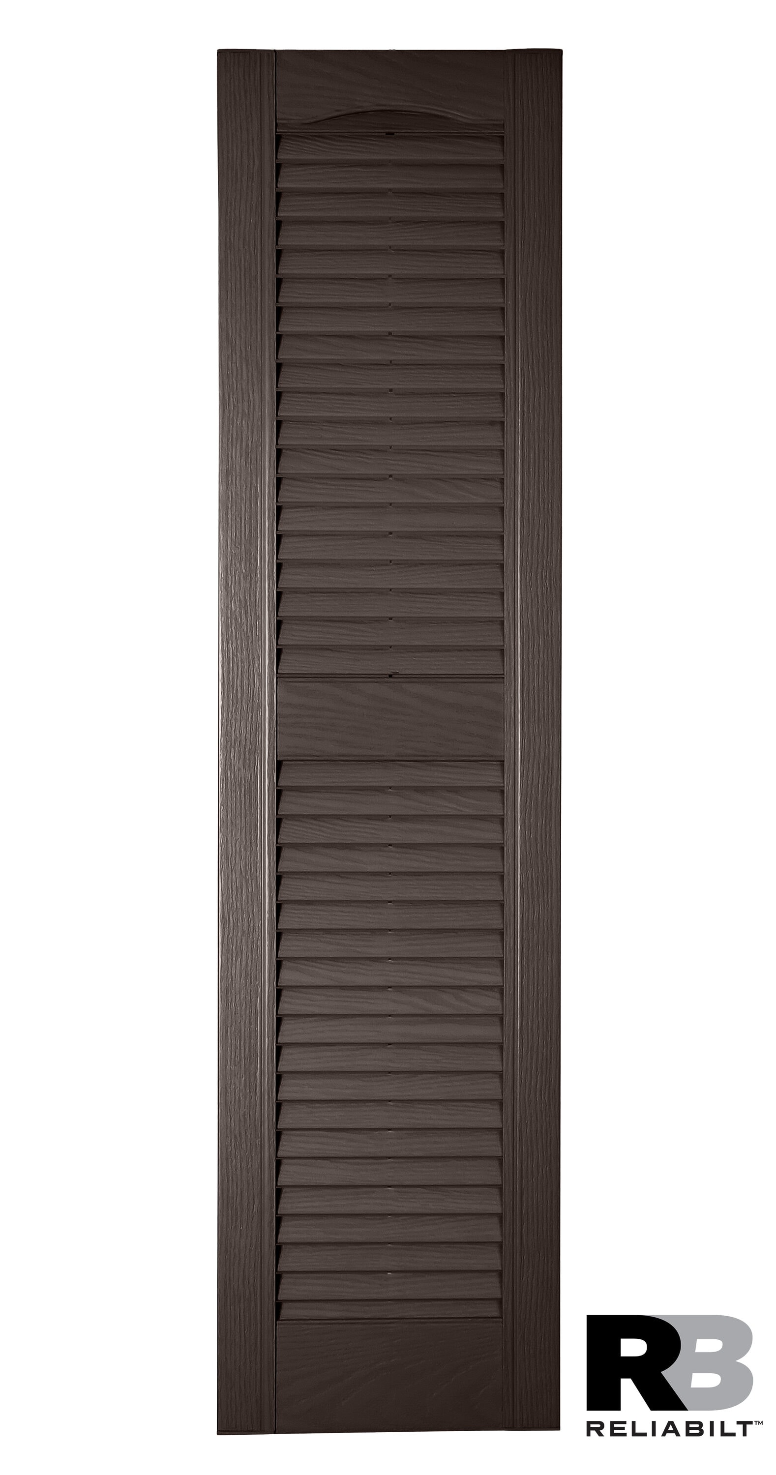 RELIABILT LVRCT1281025 12-in W x 81-in H Sienna Brown Louvered Polypropylene Exterior Shutters ( 2 -Pack )