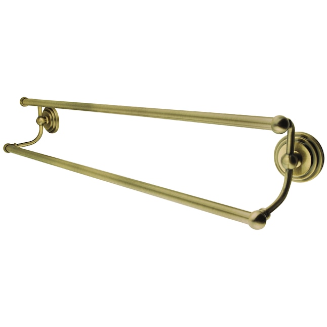 Elements of Design Milano 24-in Polished Brass Wall Mount Double Towel Bar Elements of Design Milano 24-in Polished Brass Wall Mount Double Towel Bar