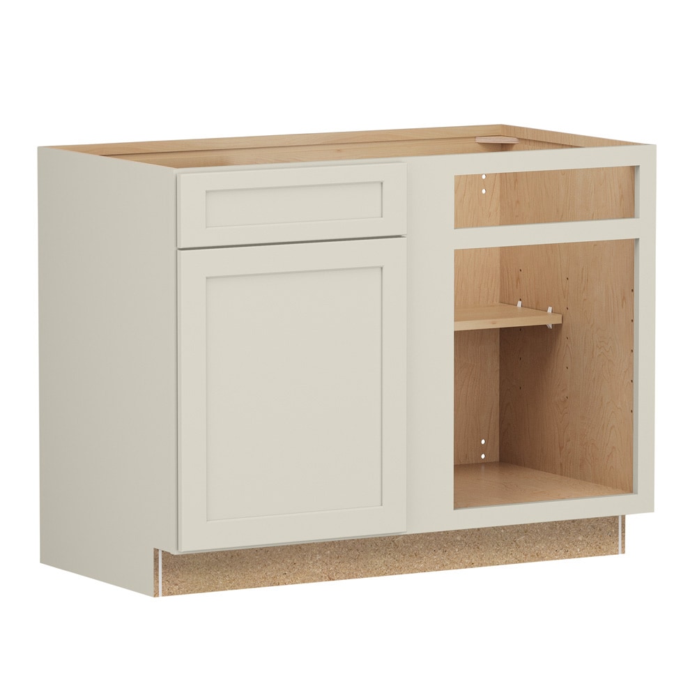 Shenandoah Breckenridge FOL 45-in W x 34.5-in H x 24-in D Harbor Painted Blind Base Fully Assembled Cabinet Recessed Panel Shaker