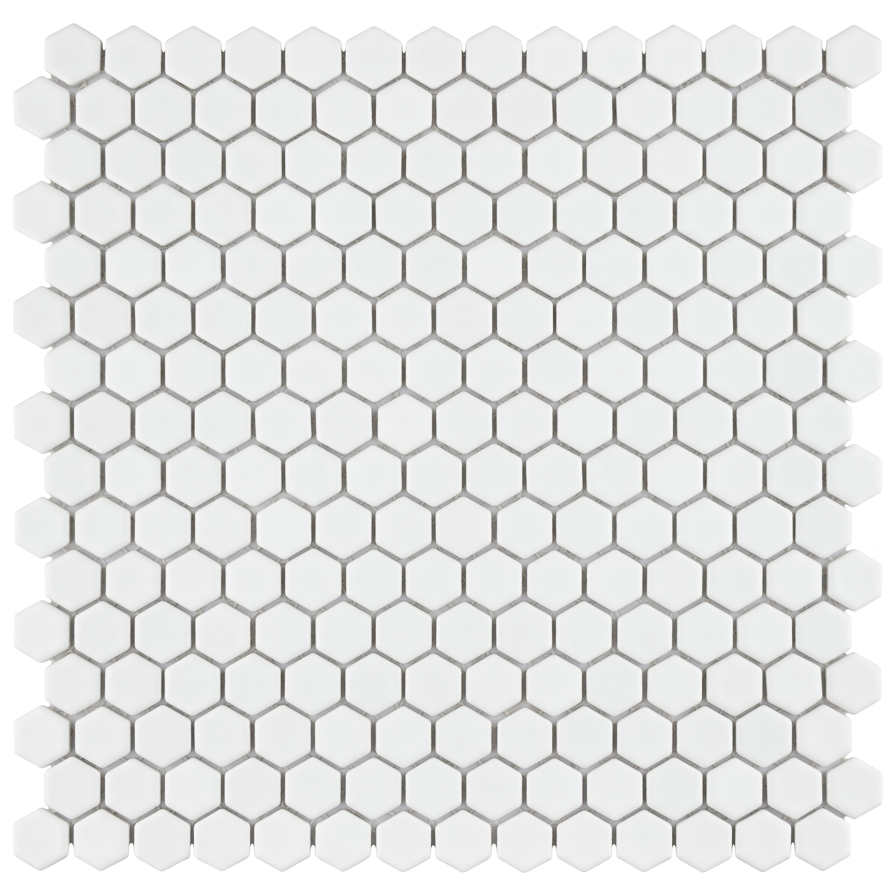 Affinity Tile Colmena Hex 5-Pack Matte White 12-in x 12-in Matte 