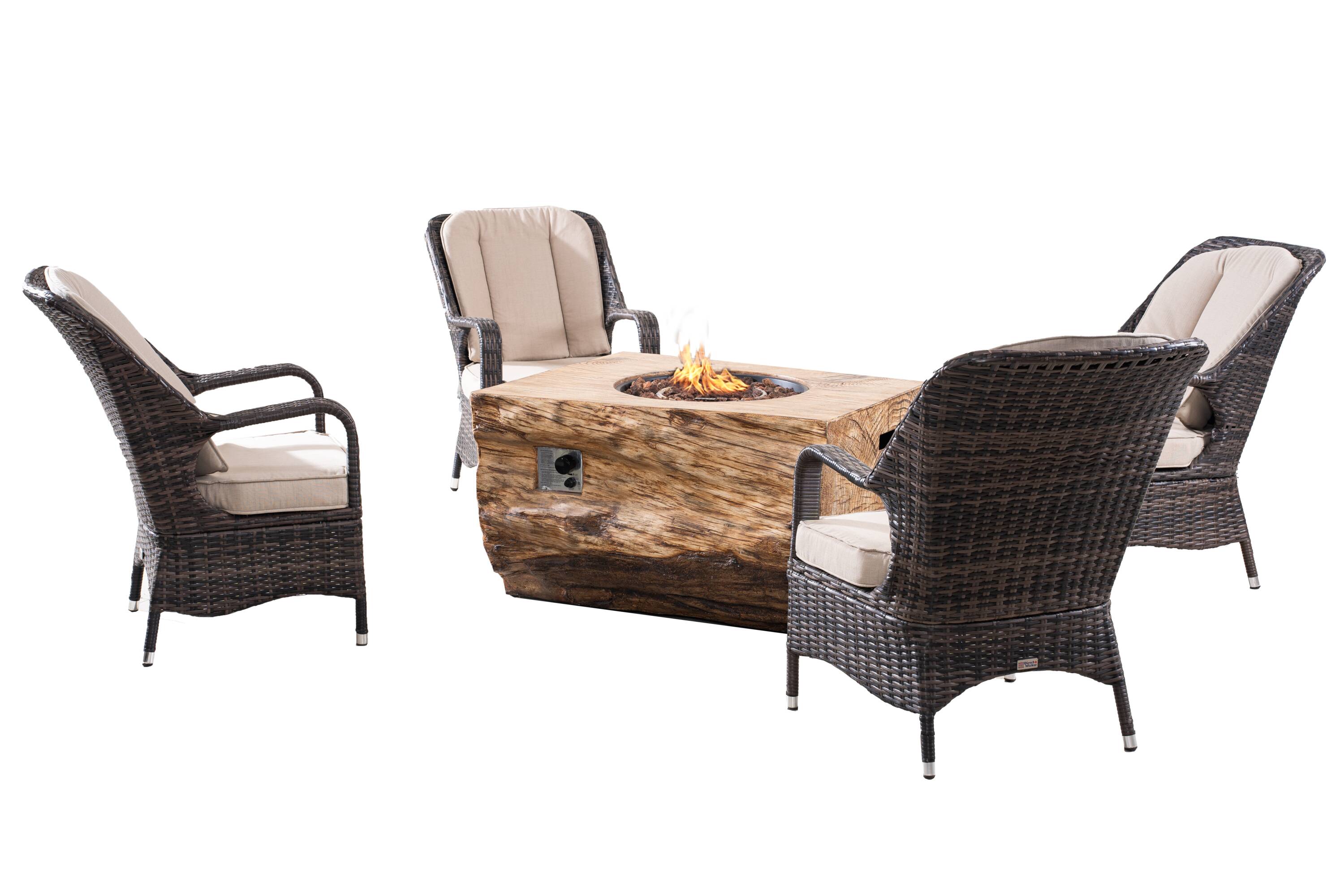 Direct Wicker DWG-N217009-BR Patio-Conversation-Sets - View #5
