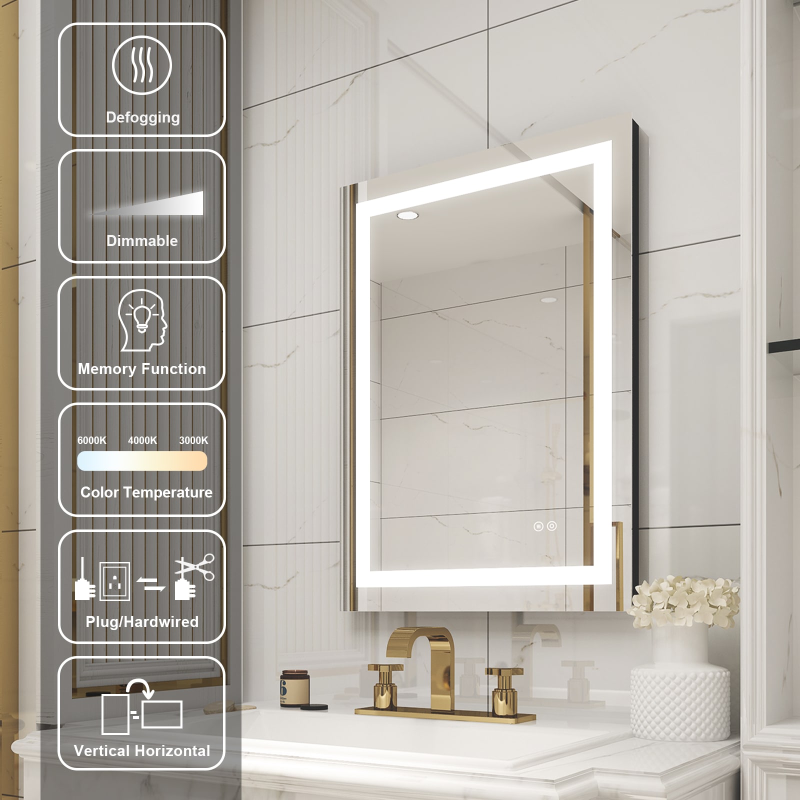 Forclover ALHH-1403 Framed-Bath-Mirrors - View #8