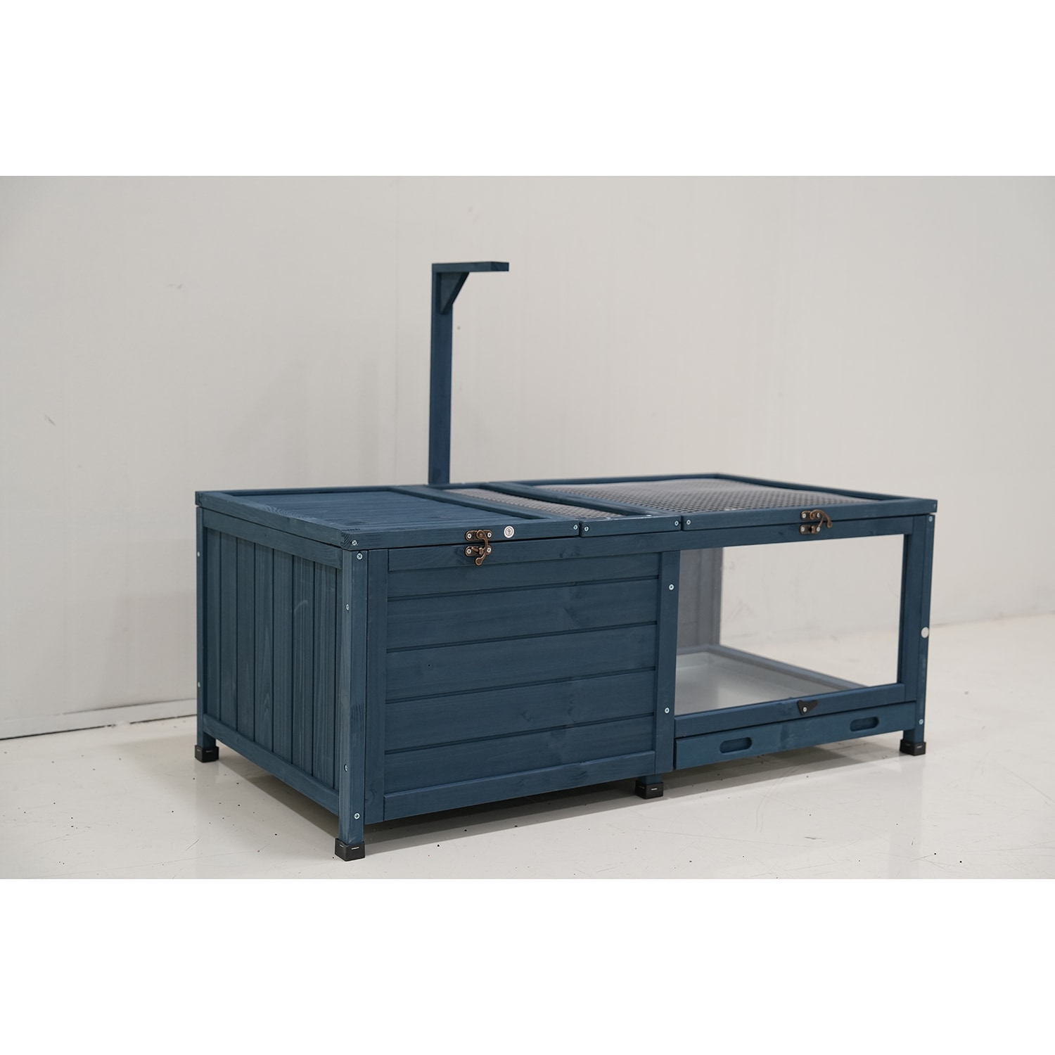 Mondawe MO-31139003 Blue Wood Rabbit hutch