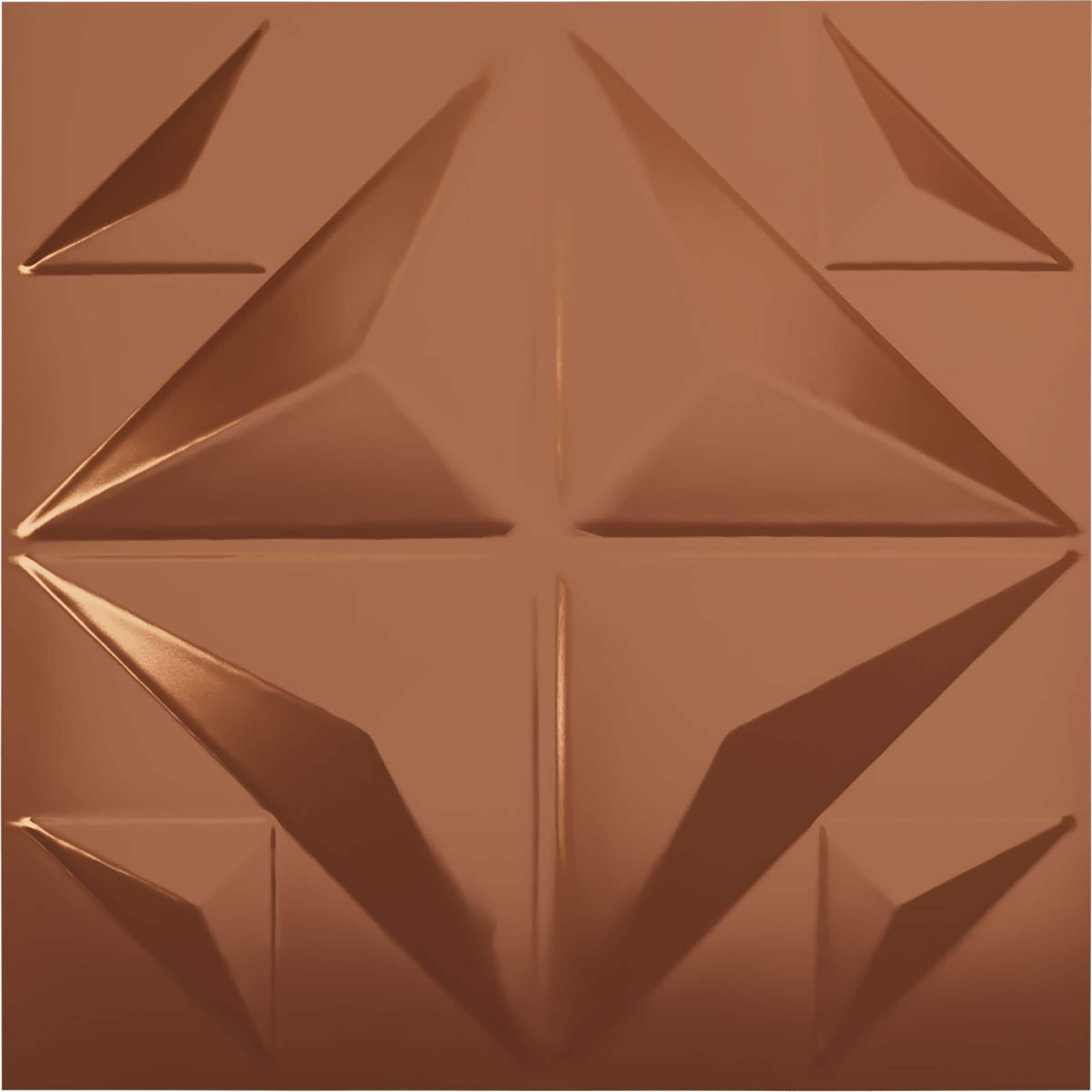 Ekena Millwork WP20X20CRBCO 19-5/8-in x 19-5/8-in Embossed Paintable/Stainable Copper PVC Abstract Wall Panel ( 2.67-sq ft )