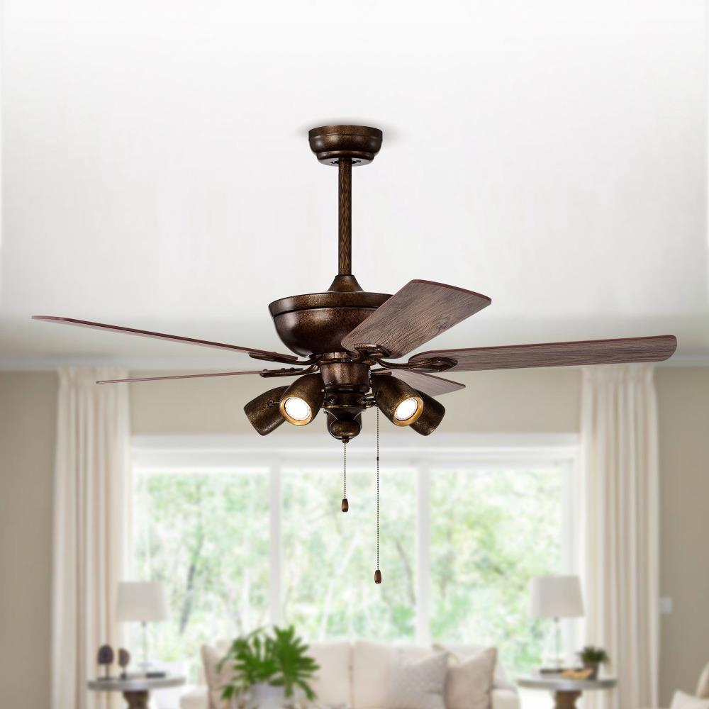 Matrix Decor Fandelier 52-in Oil Rubbed Bronze LED Indoor Ceiling Fan ...