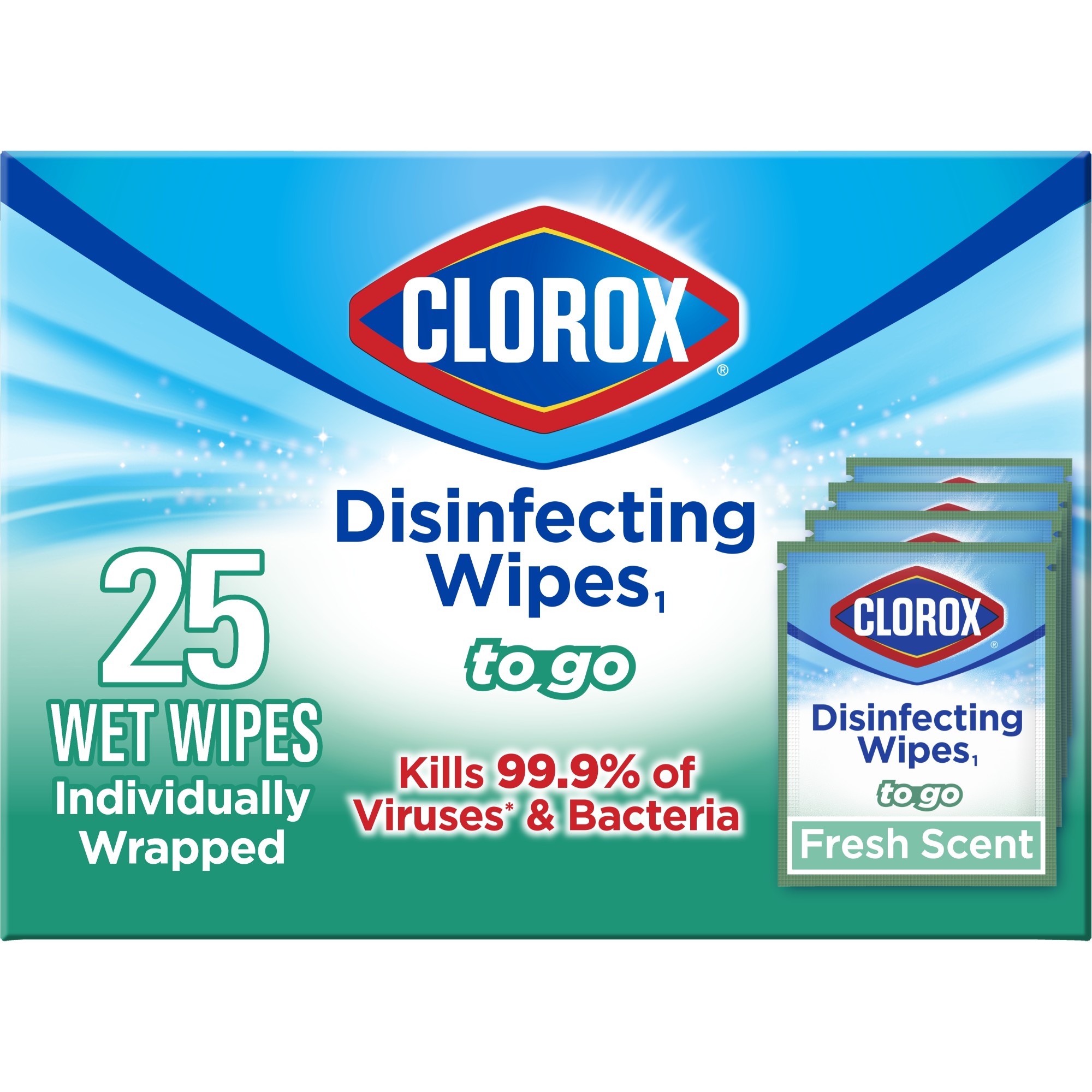 Clorox Wipes to Go 25-Count Fresh Disinfectant Wipes All-Purpose Cleaner at