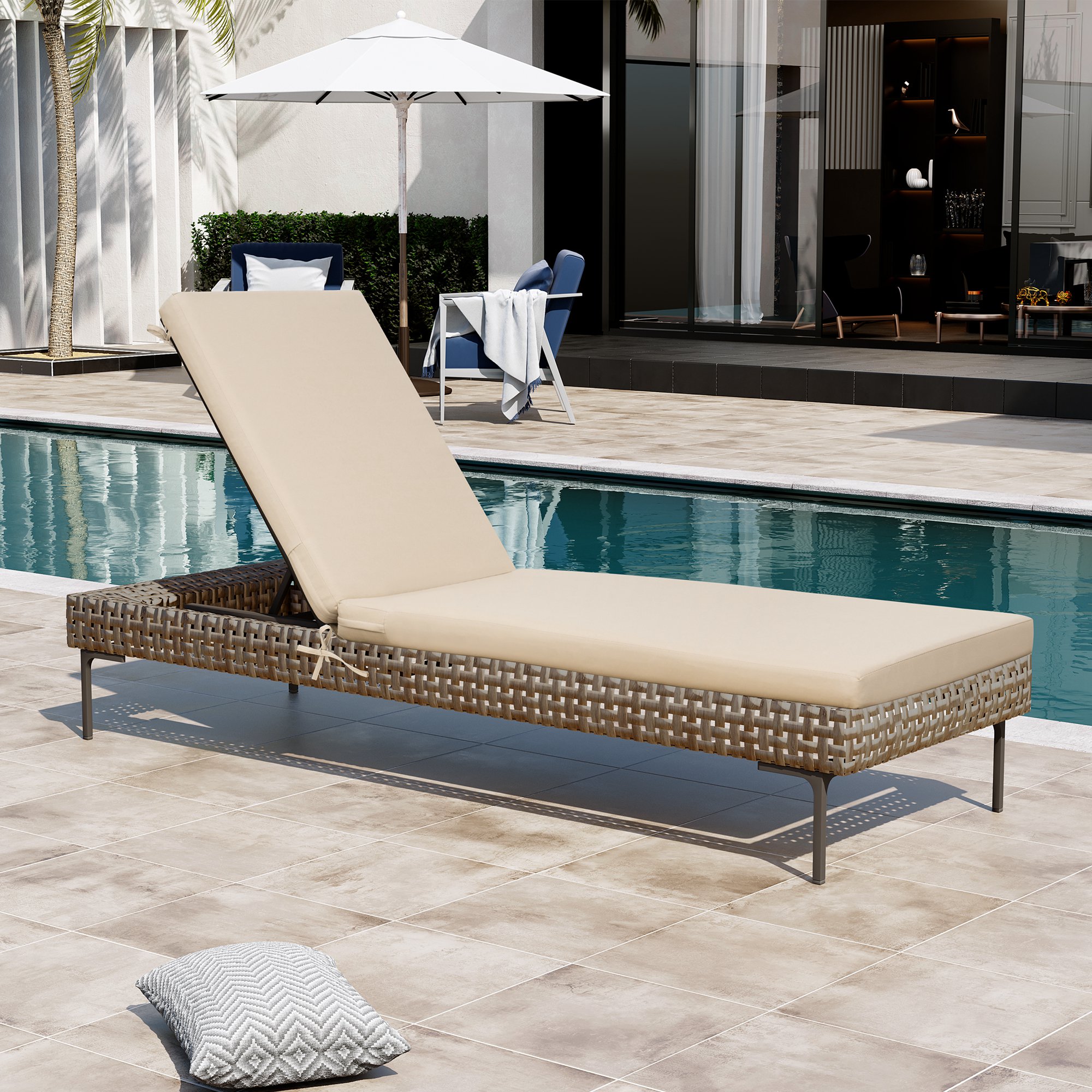 CloudFly CL-CU001BEI80-2 Patio-Furniture-Cushions - View #7