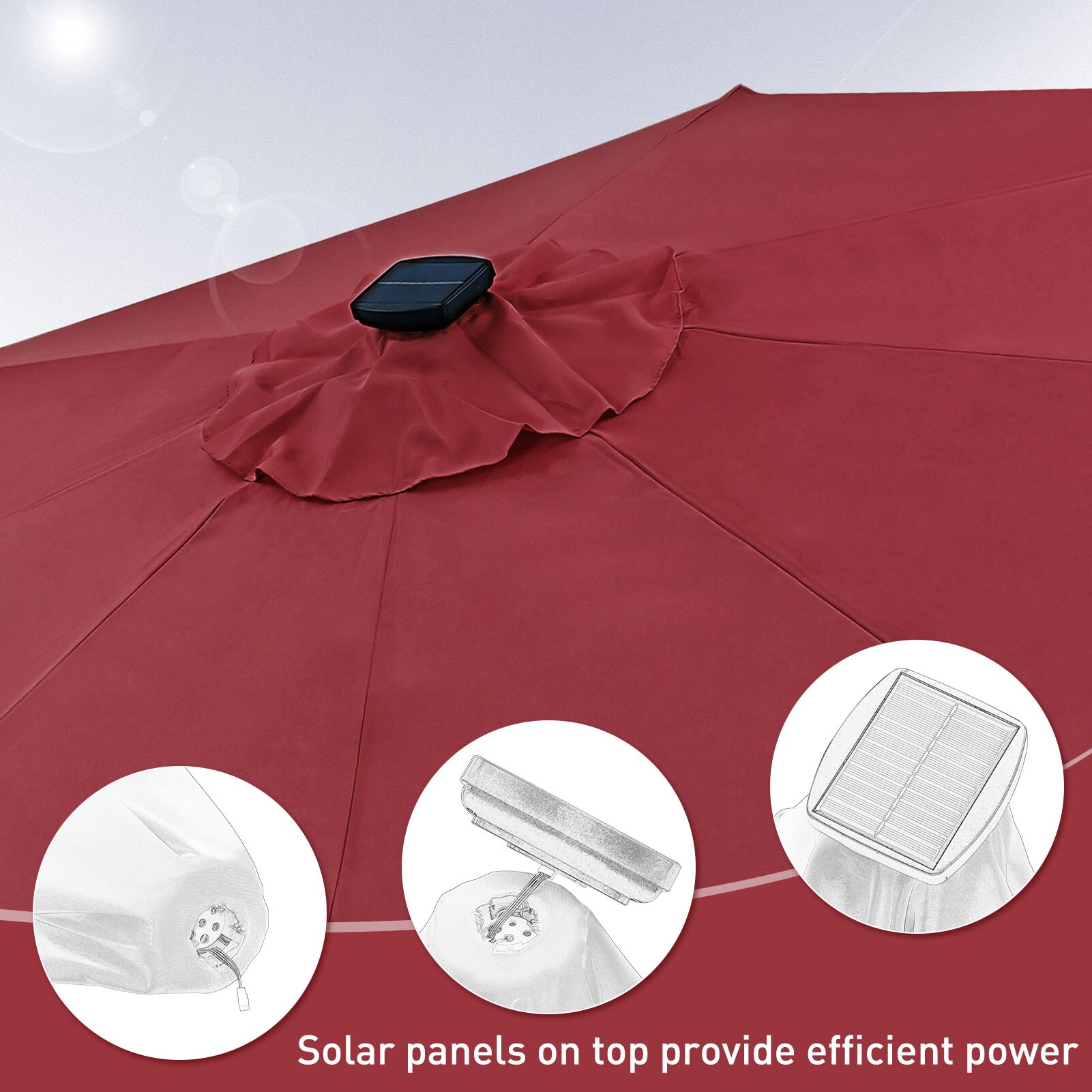 Ainfox 05AF-RD Umbrellas-2 - View #3