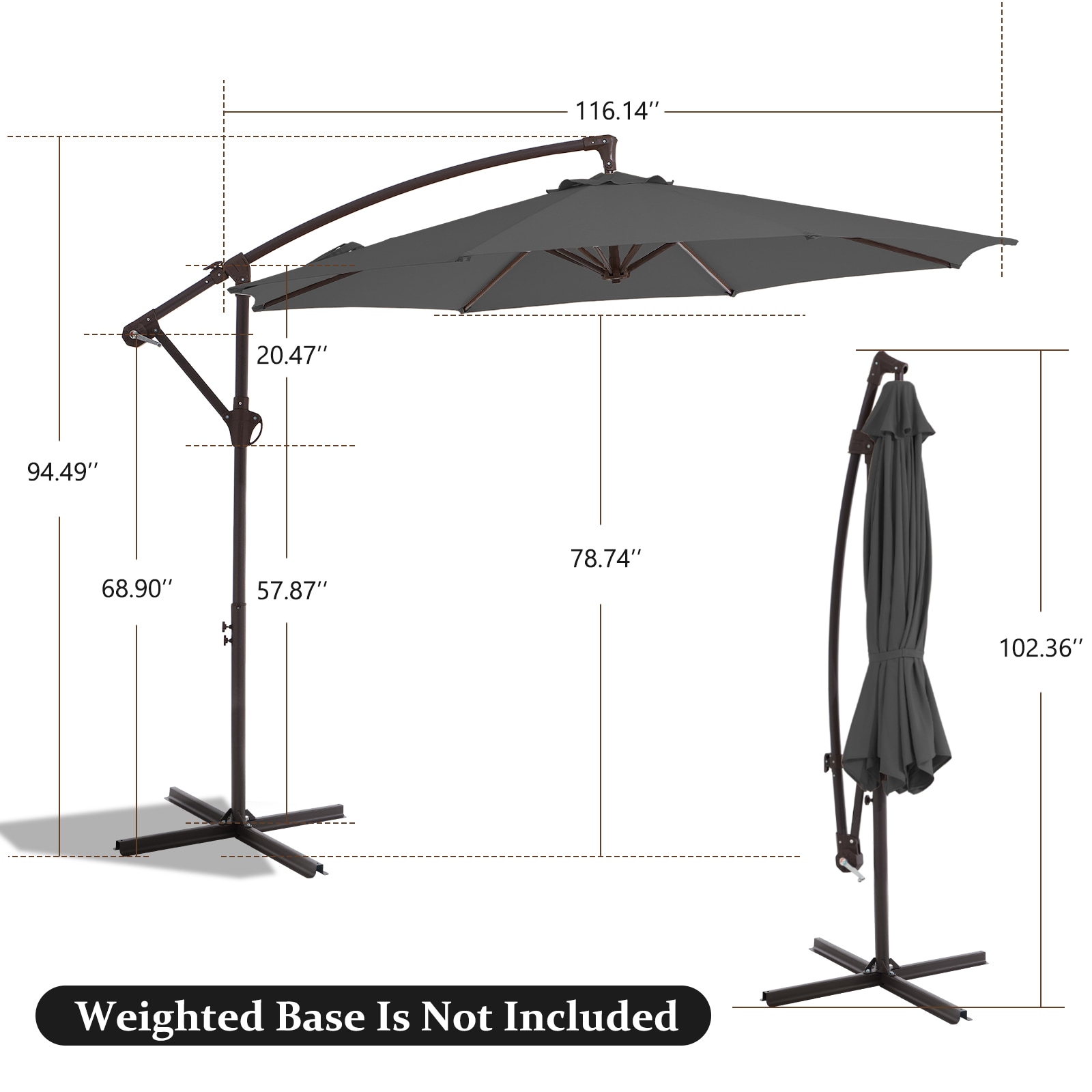 JEAREY EDSCXJS+SD-10FT-GR Umbrellas-2 - View #2