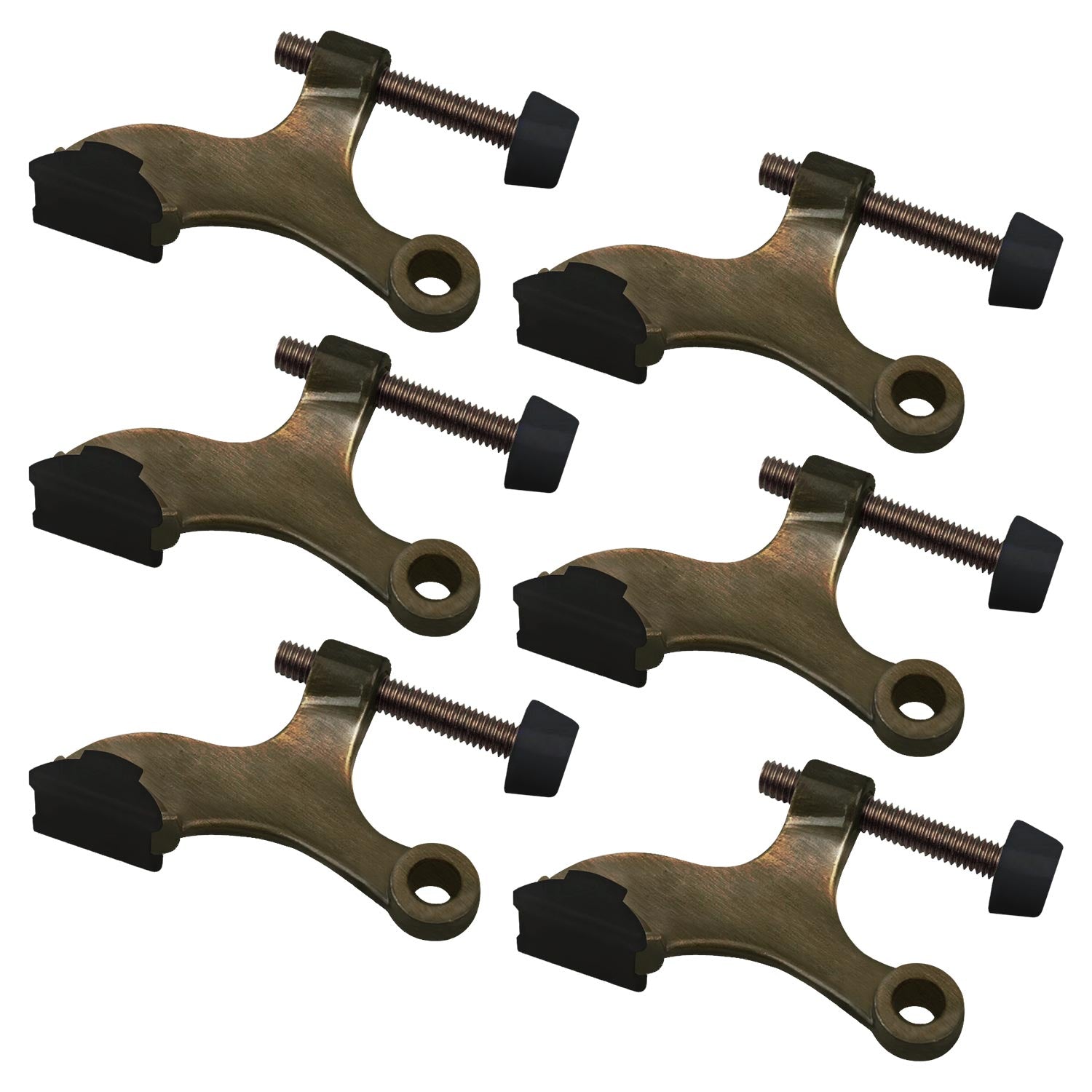 Nuk3y DD02-42AB6 1-3/4-in Antique Brass Hinge Pin Door Stop 6-Pack