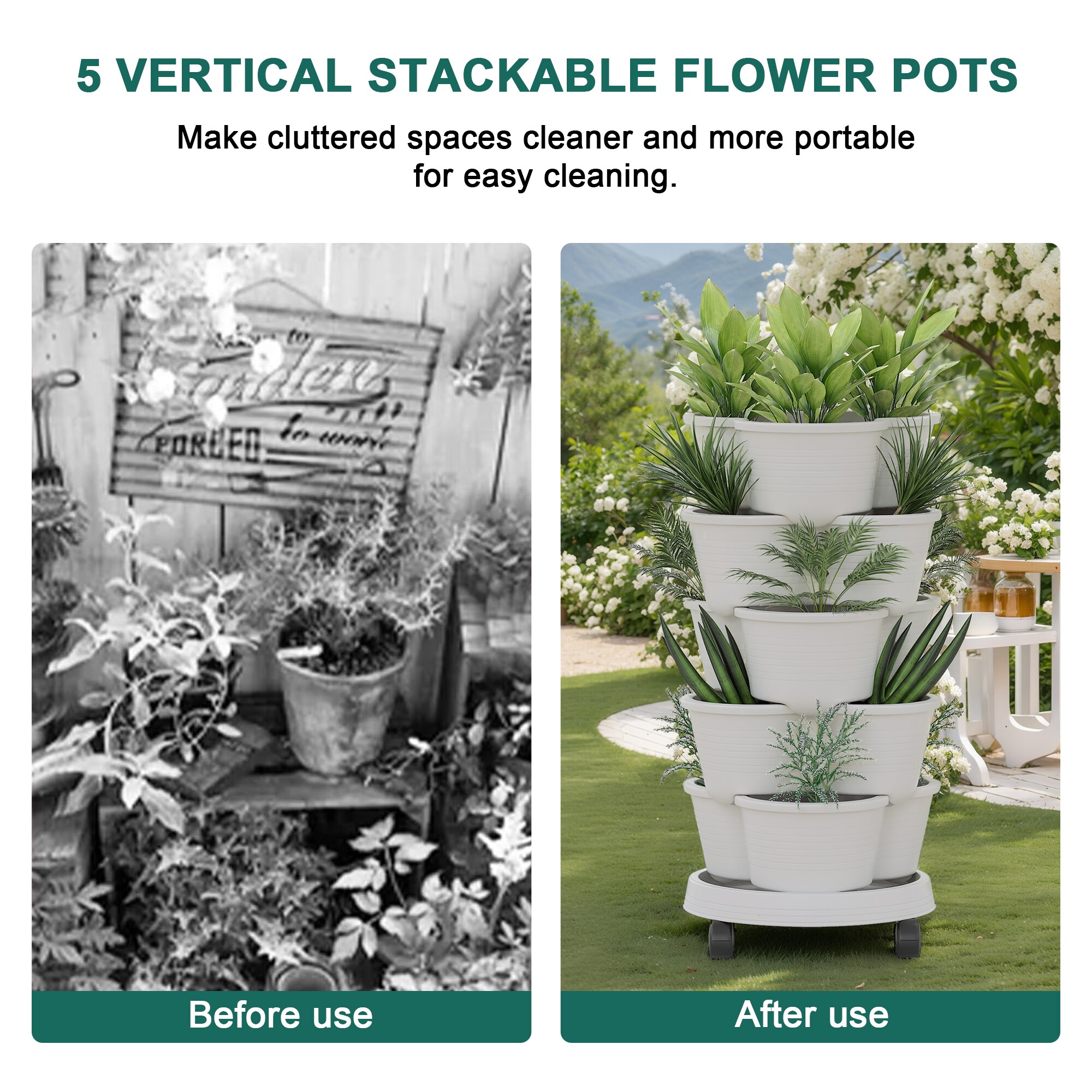 Vecelo LOE-GP05-GRY Planter-Window-Box - View #3