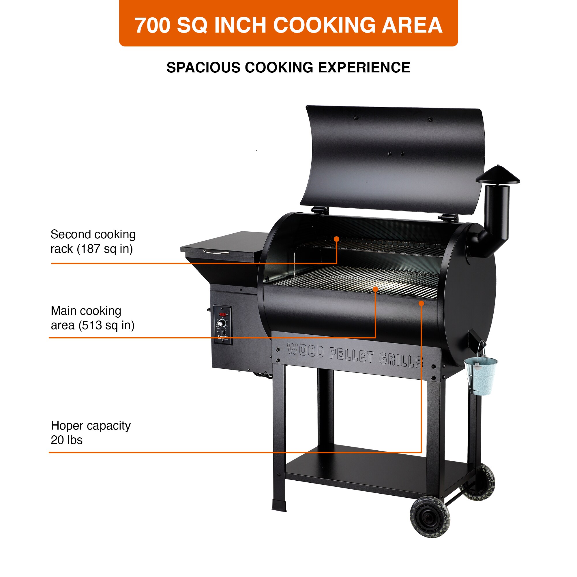 Z GRILLS ZPG-7002B Wood Pellet Grill BBQ Smoker for Outdoor Cooking ...