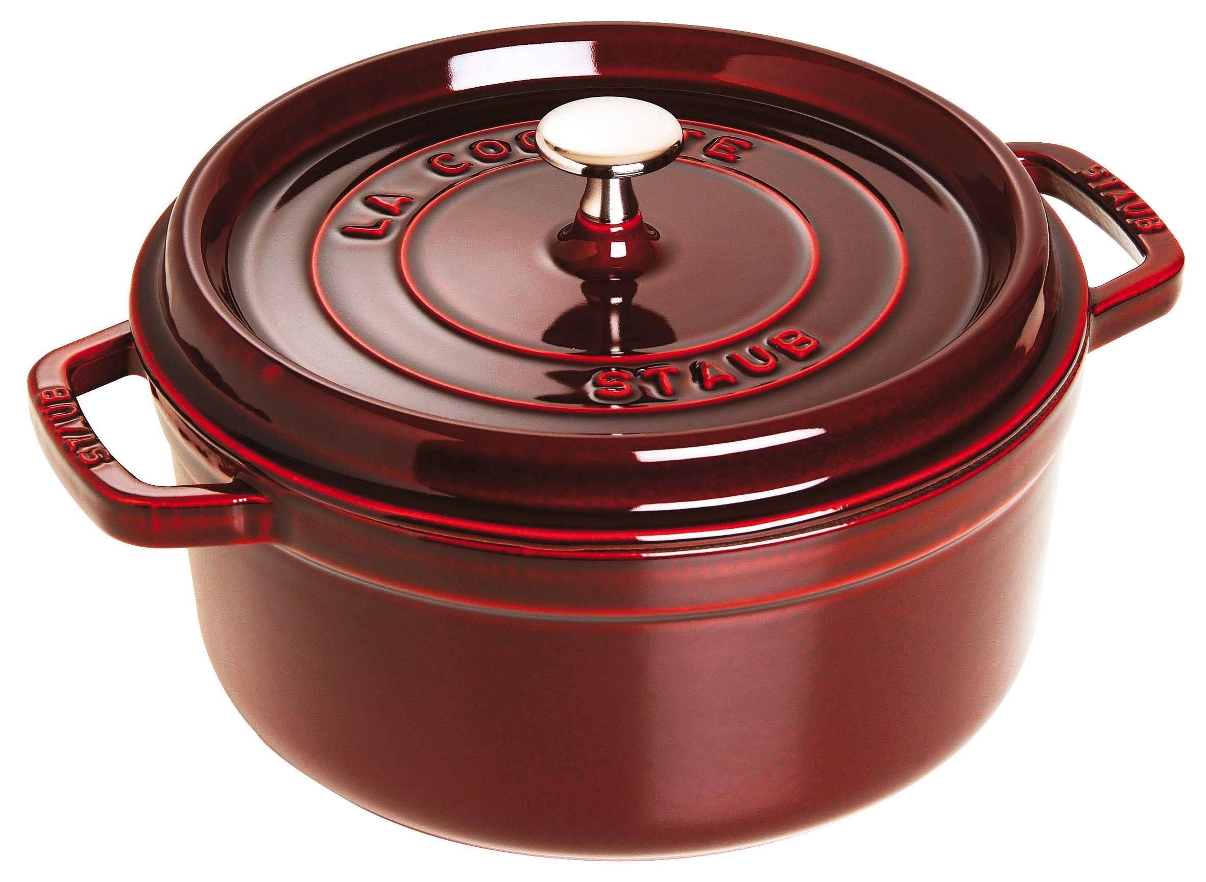 STAUB Cast Iron 9qt Round Cocotte Grenadine #1103087