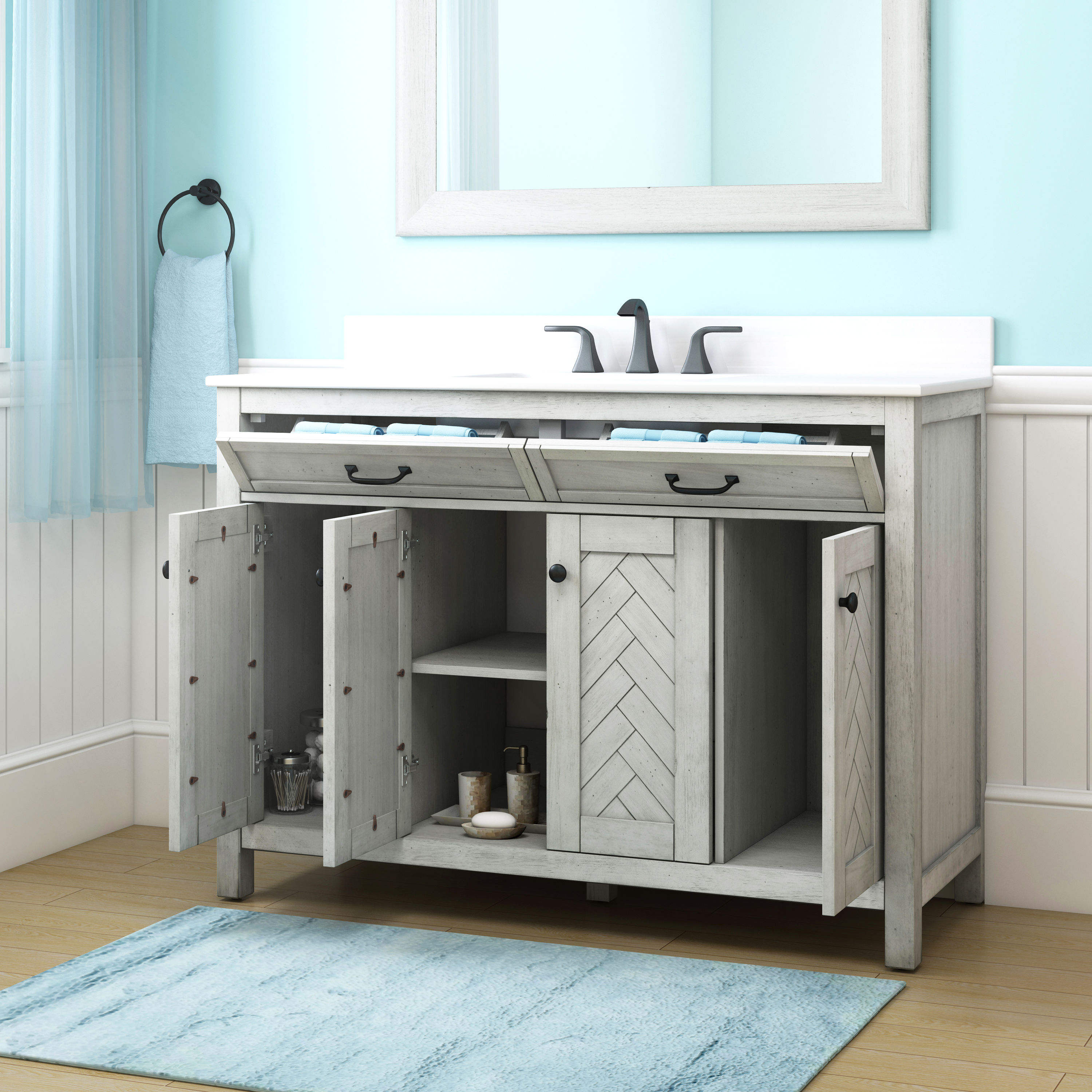 allen + roth LWS48HBVW Bath-Vanity-Combo - View #8