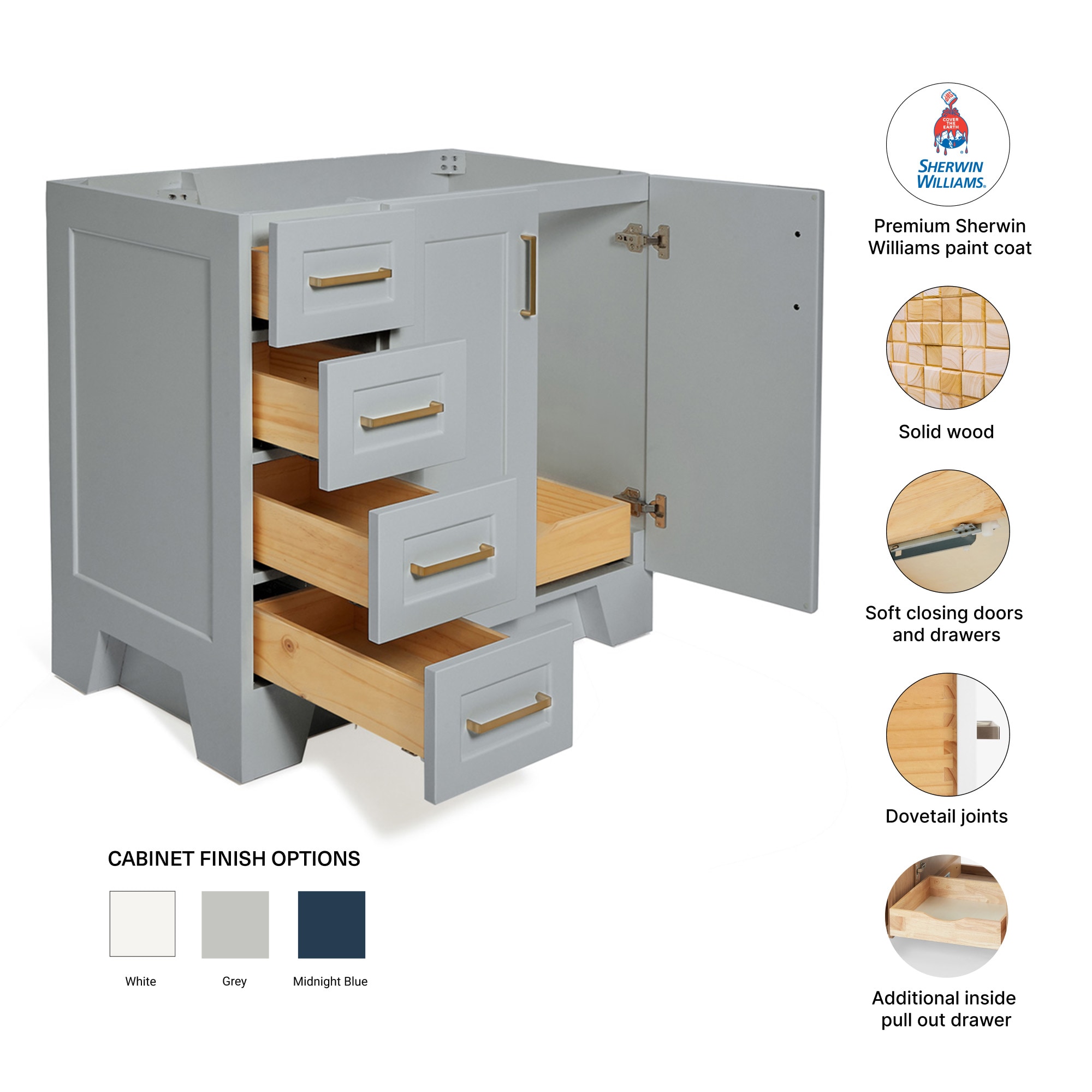 ARIEL Q036S-R-BC-GRY vanities - View #4