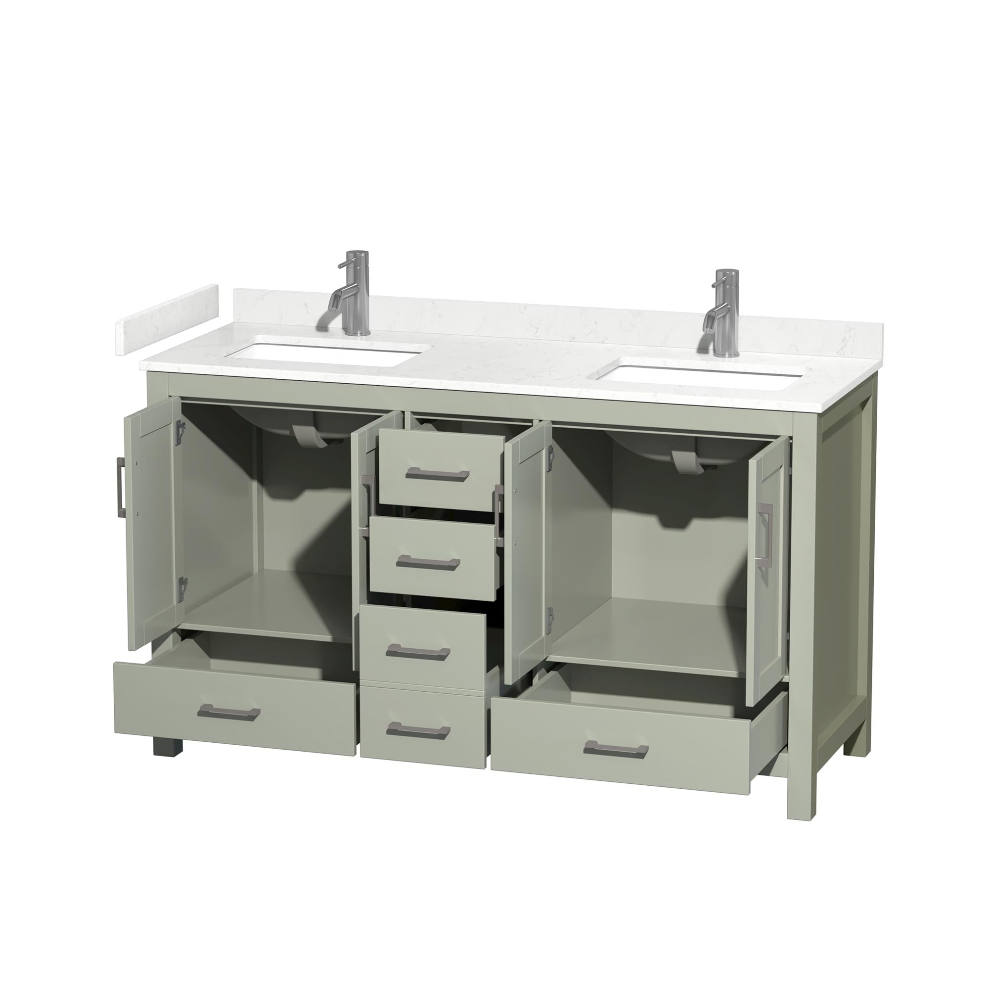 Wyndham Collection WCS141460DLGC2UNSMXX Bath-Vanity-Combo - View #2