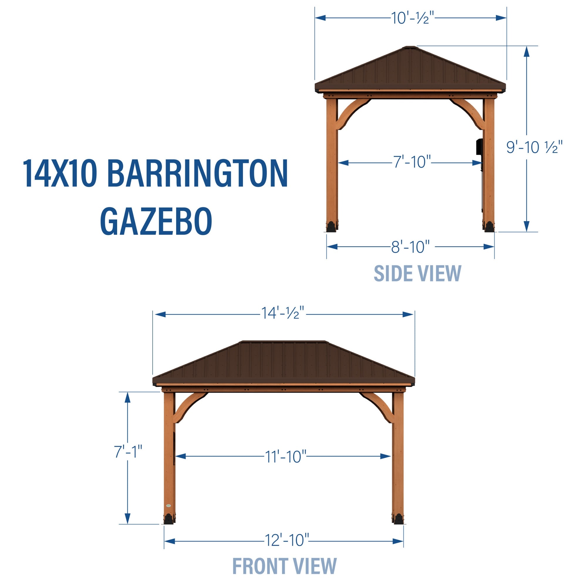 Backyard Discovery 2306042COM Wood-Resin-Gazebos - View #3