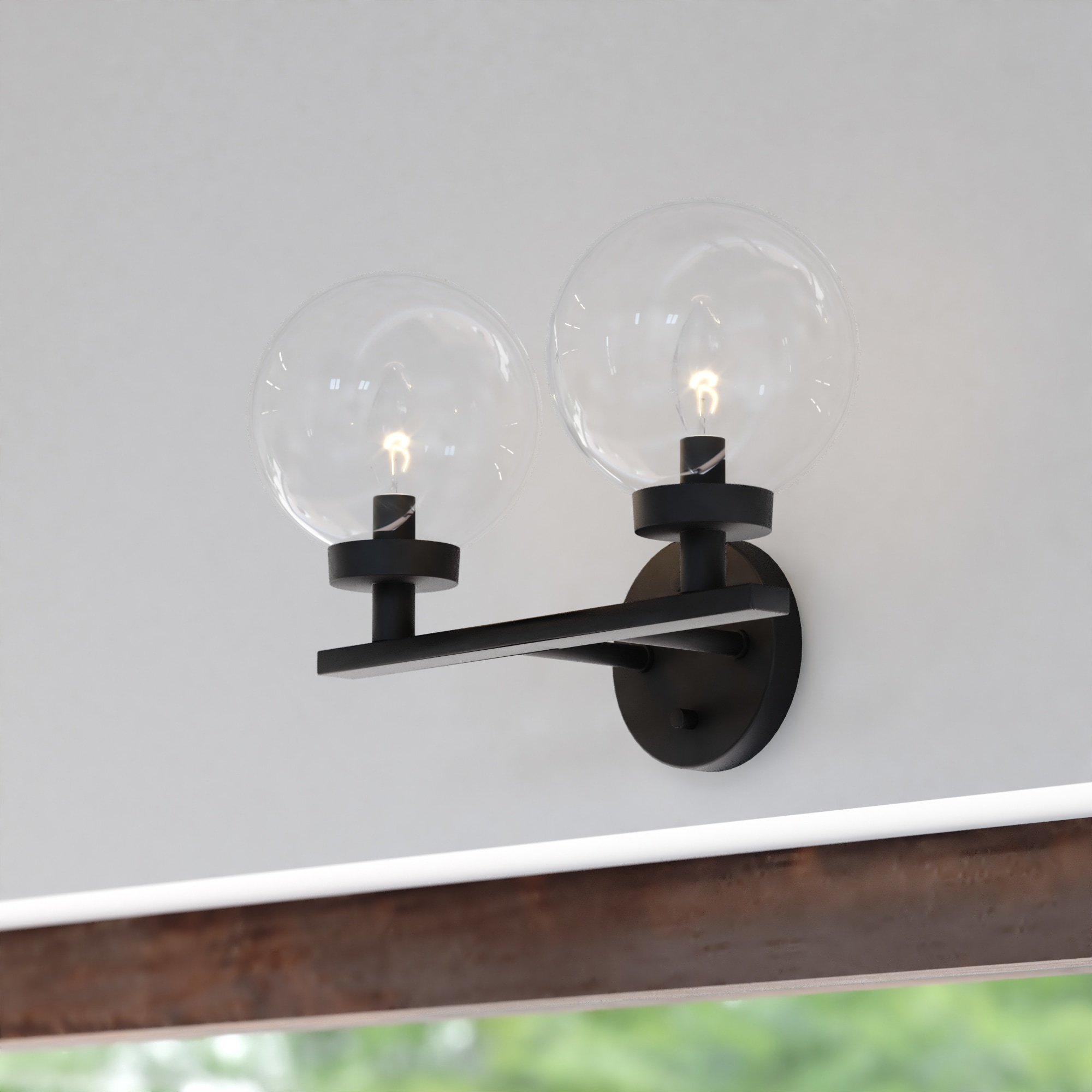 Cascadia W0431 Lander 15-in 2 -Light Matte Clear Transitional Vanity light