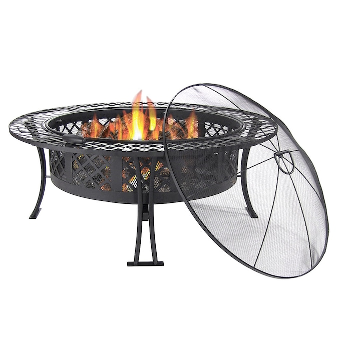 Wood Burning Fire Pits At Com, 24 Inch Round Fire Pit Spark Screensaver