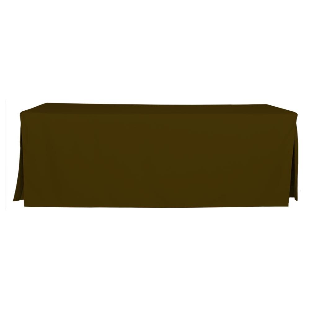 WestPoint Home 028828403544 Tablevogue Solid Colors Table Cover Collection Fitted Indoor/Outdoor Chocolate Table Cover for 8-ft rectangle