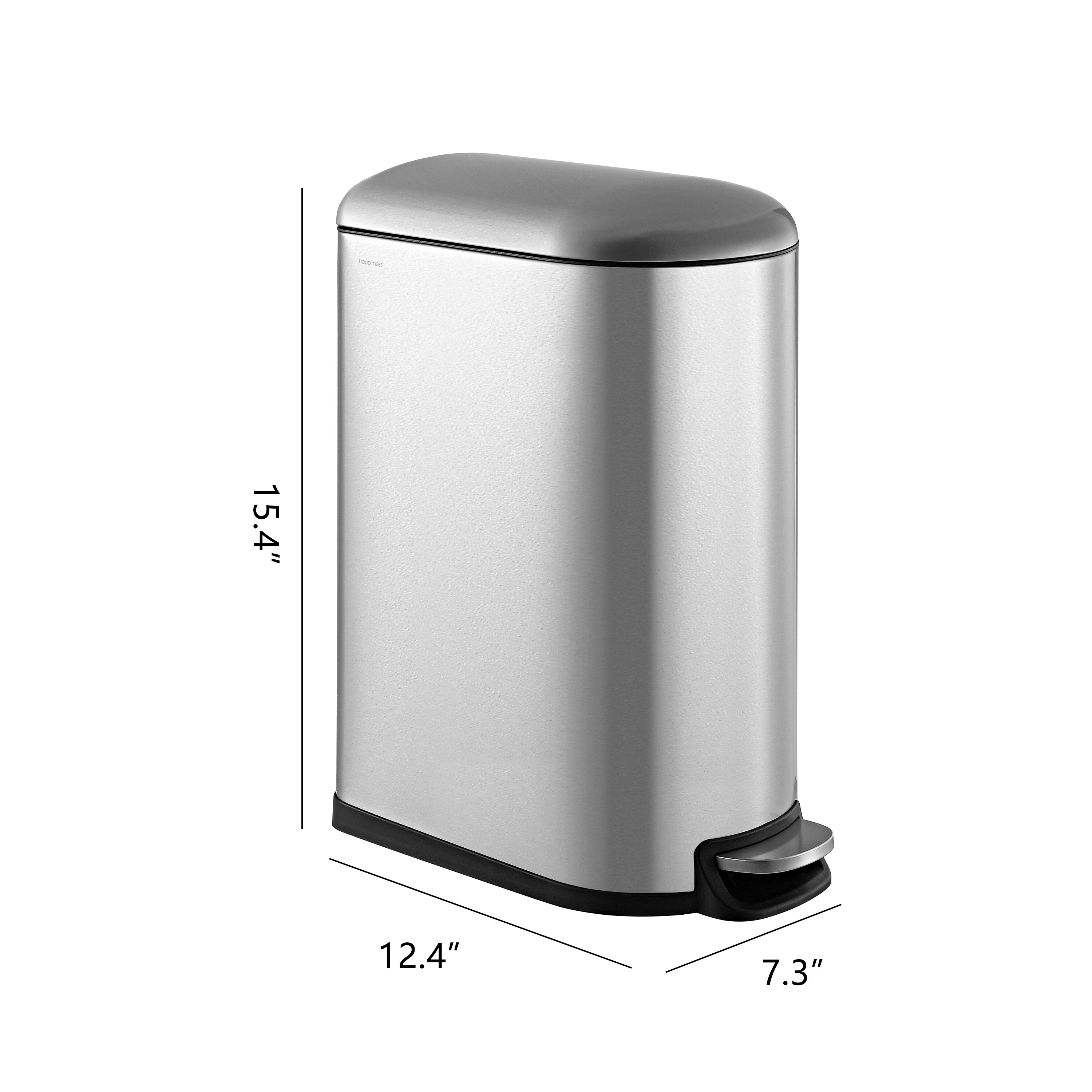 Better Homes & Gardens 14.5-Gallon Stainless Steel Garbage Can 