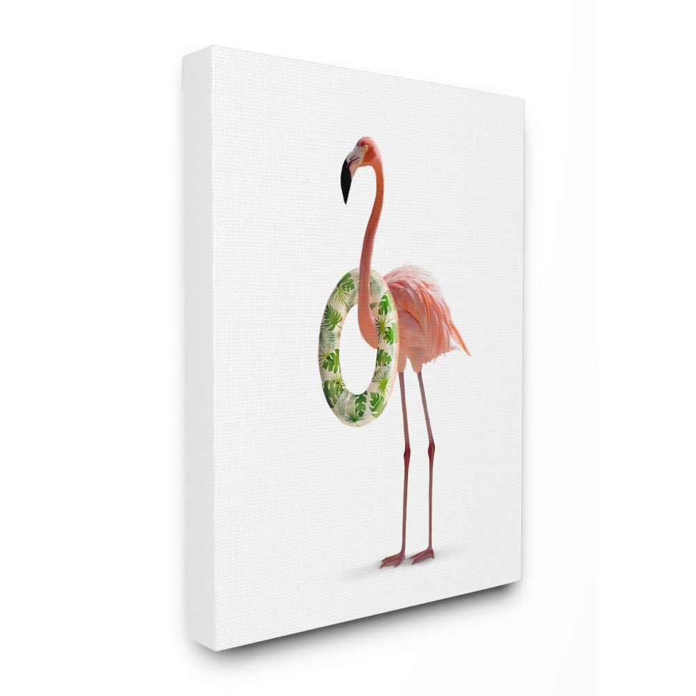 Stupell Industries No Working During Drinking Hours Flamingo Wooden Wall  Plaque