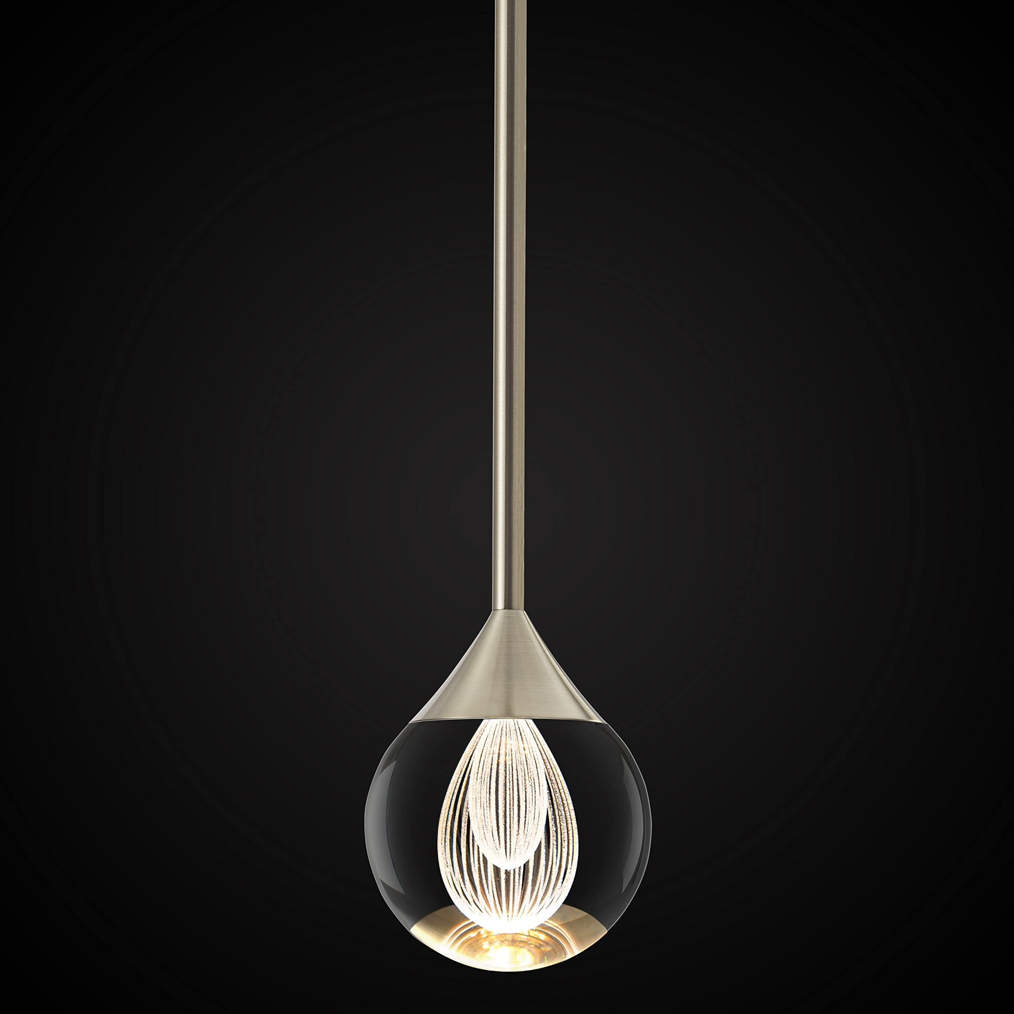 Lukvuzo  1 Light Teardrop Crystal Pendant Light Mini LED Globe Hanging Fixture Modern Ceiling Pendant Lighting for Kitchen Island Dining Room