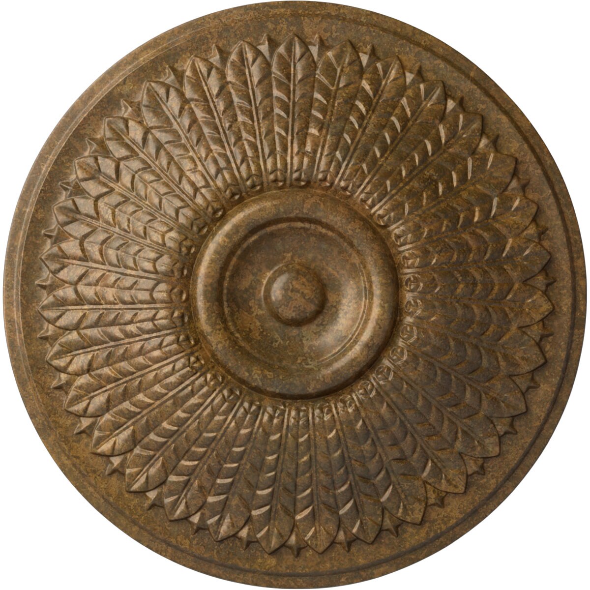 Ekena Millwork CM23MORZS Modena 23.5-in W x 23.5-in L Painted Rubbed Bronze Polyurethane Whole Ceiling Medallion