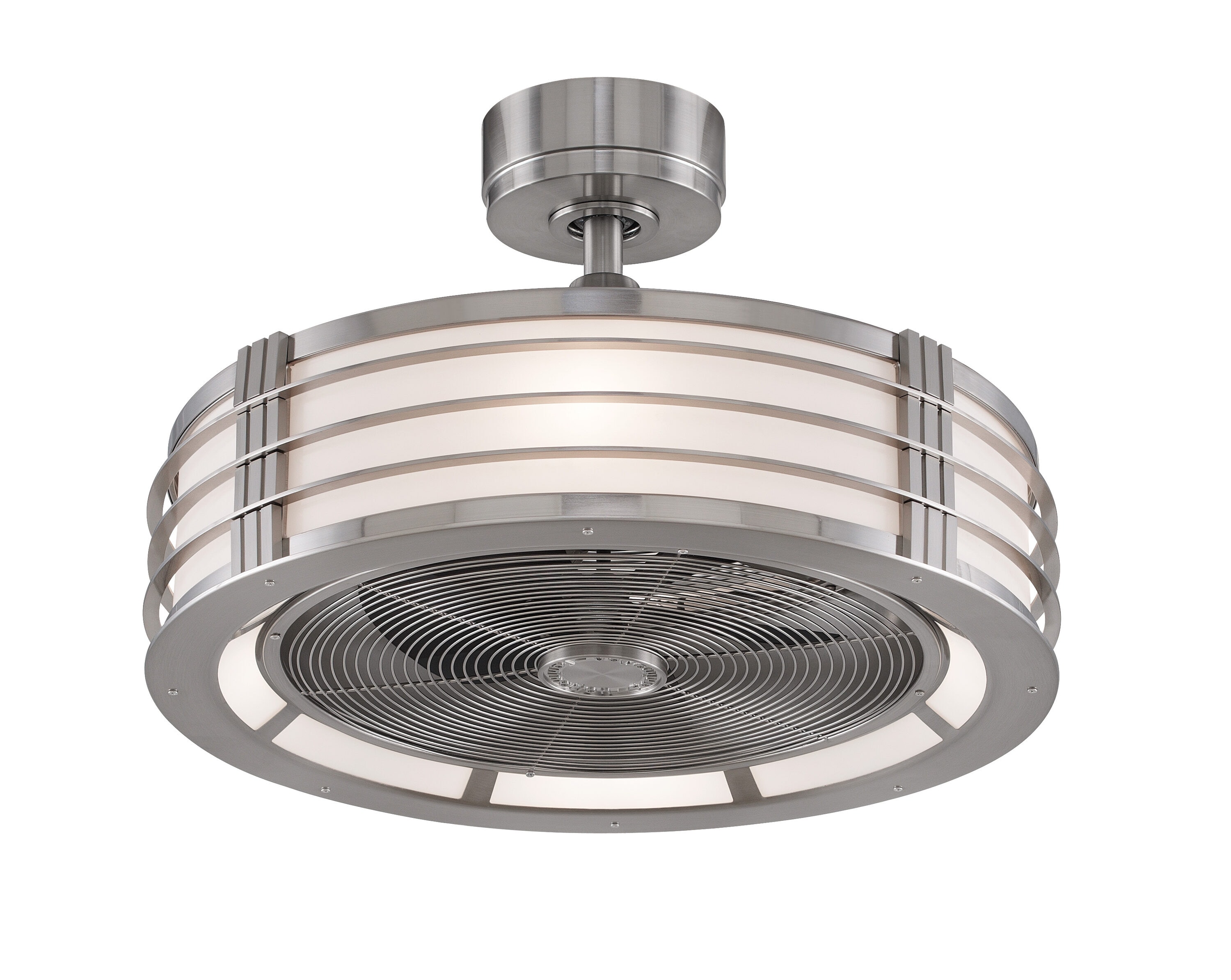 Fanimation FP7964BBN Beckwith 12-in Brushed Nickel Integrated LED Indoor Ceiling Fan with Light and Remote (3-Blade)