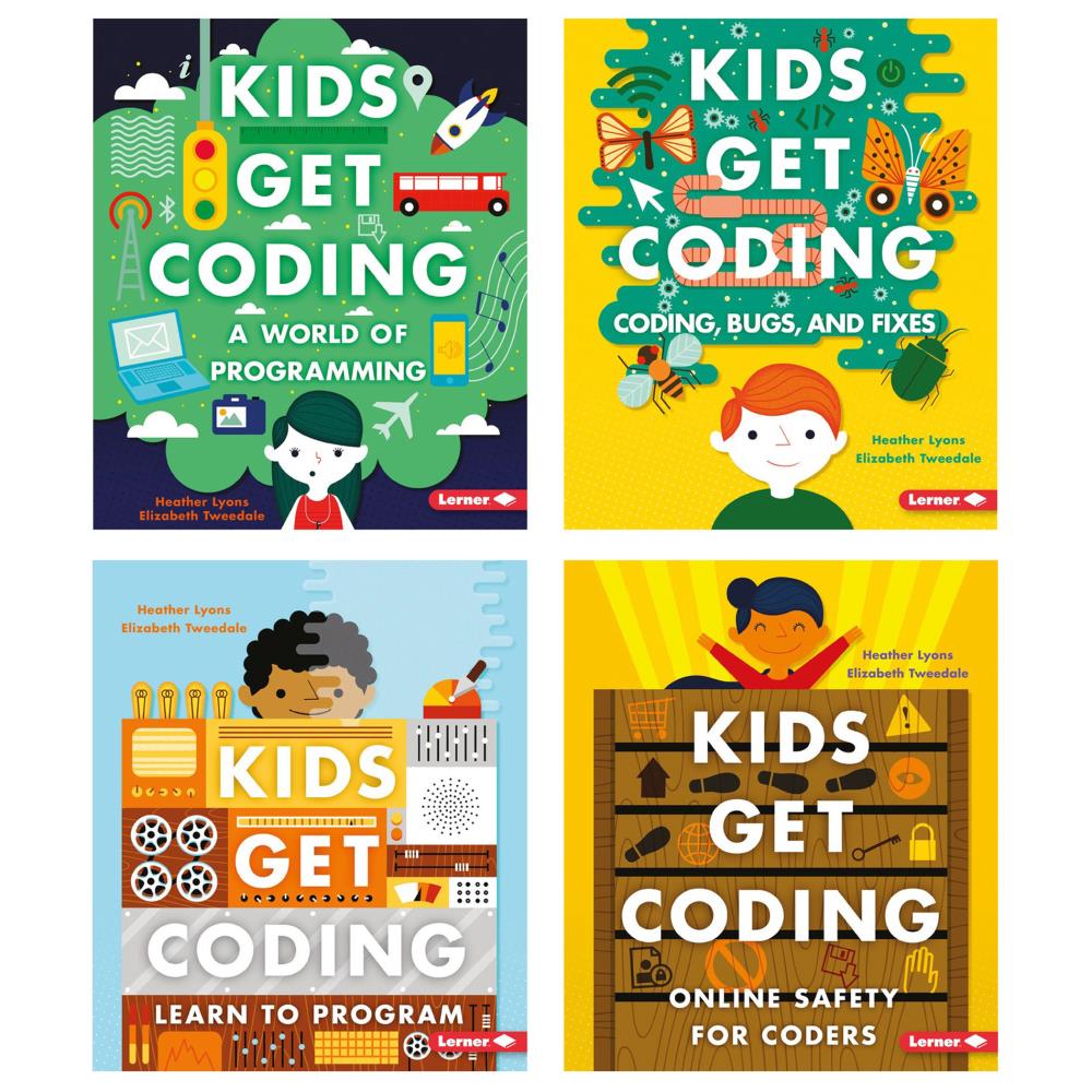 Lerner LPB1512458554 Kids Get Coding Books, Set Of 4 Activity Book