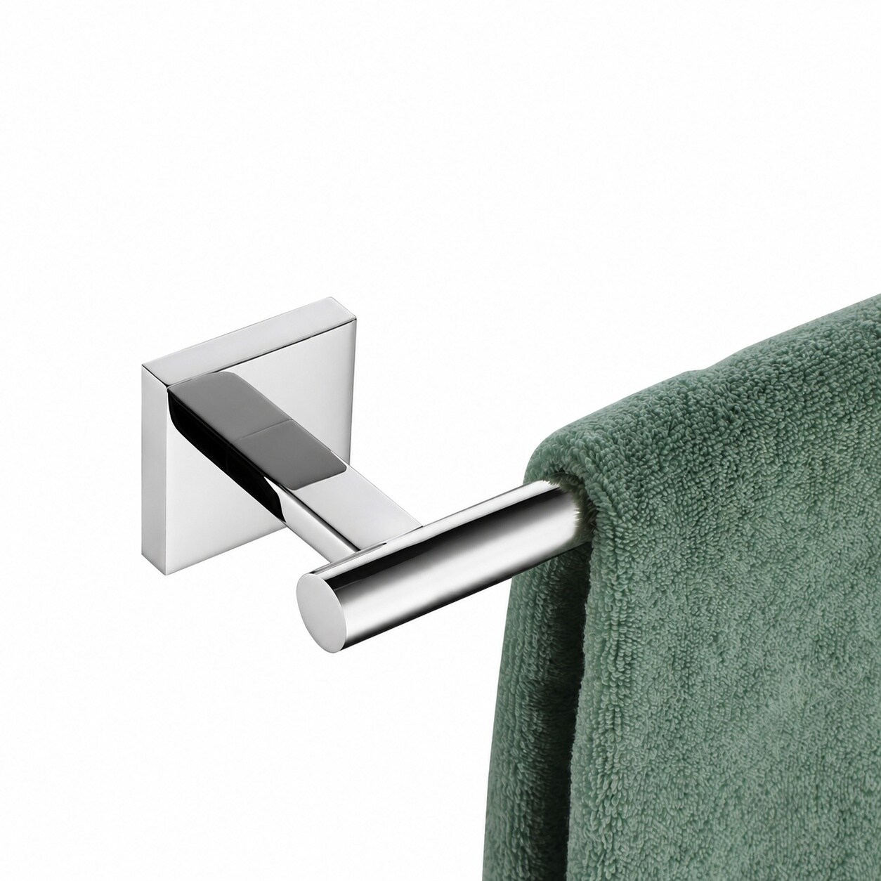 Aoibox  36 in Wall Mounted SUS304 Stainless Steel Single Bar Bathroom Towel Holder Rail Rack in Chrome Finish