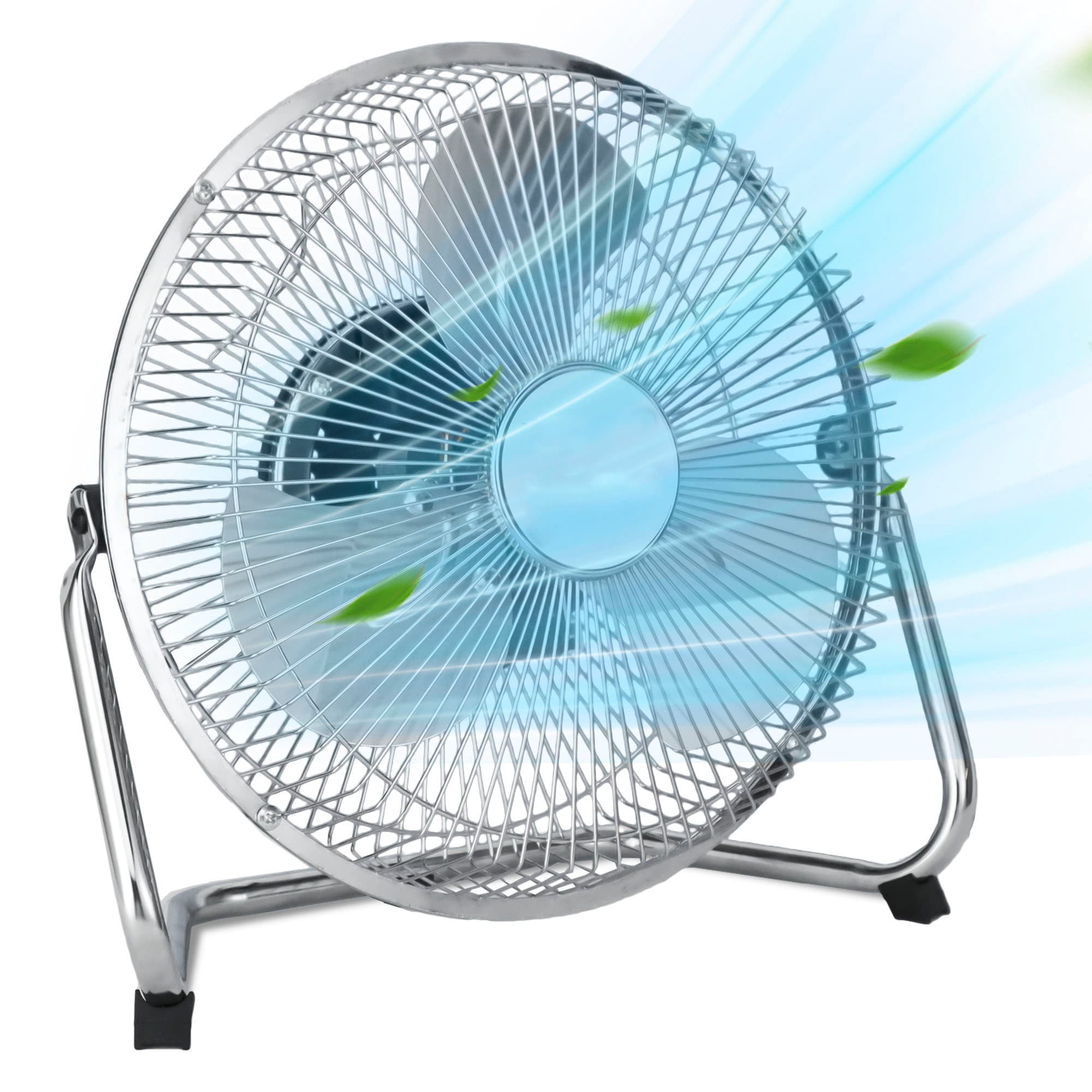 TEMPWARE 9-in 120 -Volt High Velocity Indoor silver Floor Fan