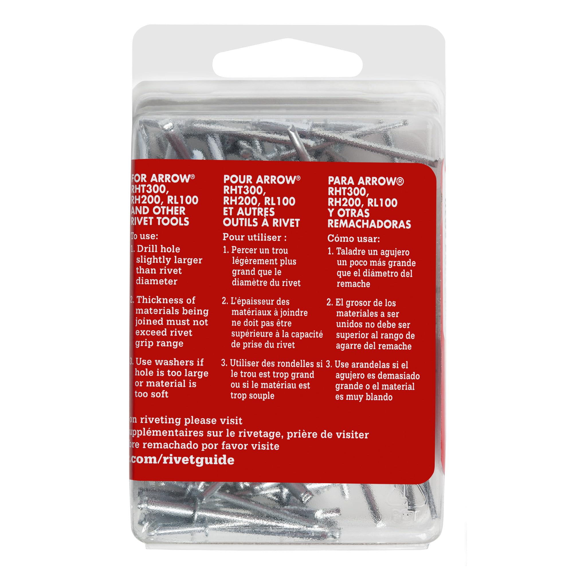 Aoibox 1 8 Inch Medium Steel Pop Rivets for Sheet Metal Fabric Leather ...